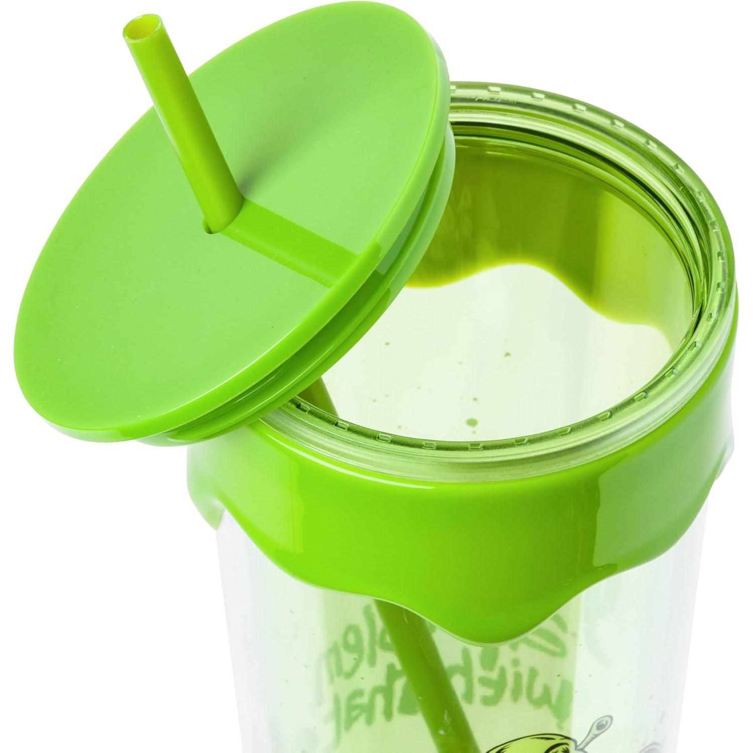 Vaso de Goteo 26oz Baba Plateada Shrek con Limo Verde