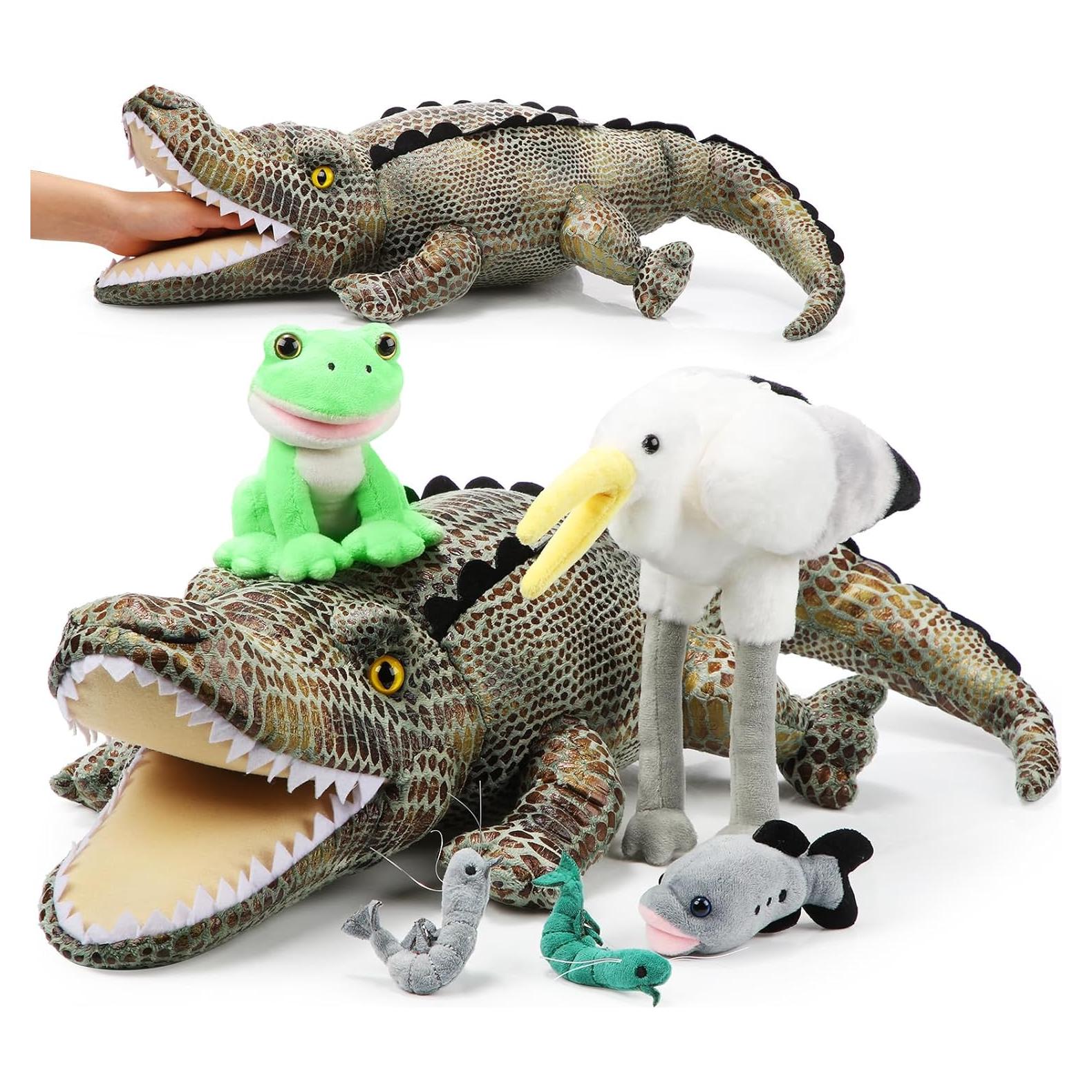 Conjunto de Juguetes de Peluche Leyndo 6 en 1 Cocodrilo 55.88 cm