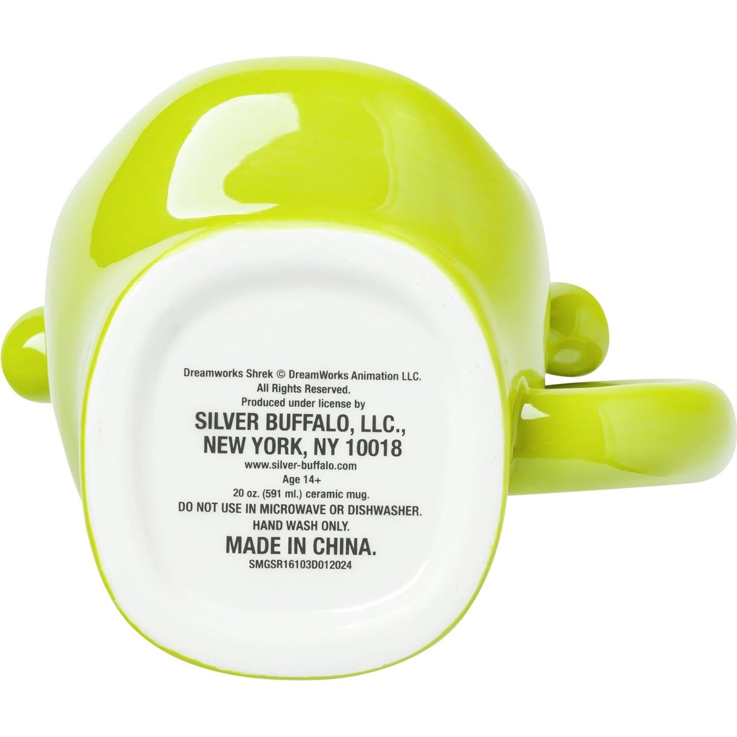 Taza Cerámica 3D Shrek Silver Buffalo 590 ml Diseño Único