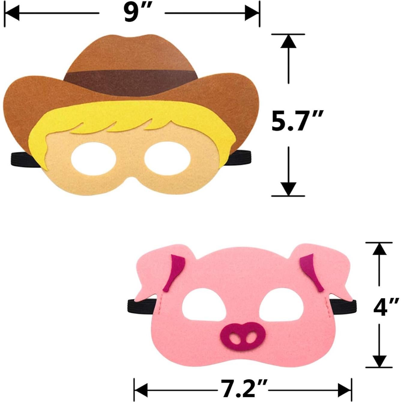 Máscaras de Fiesta de Animales de Granja CiyvoLyeen - 12 Piezas