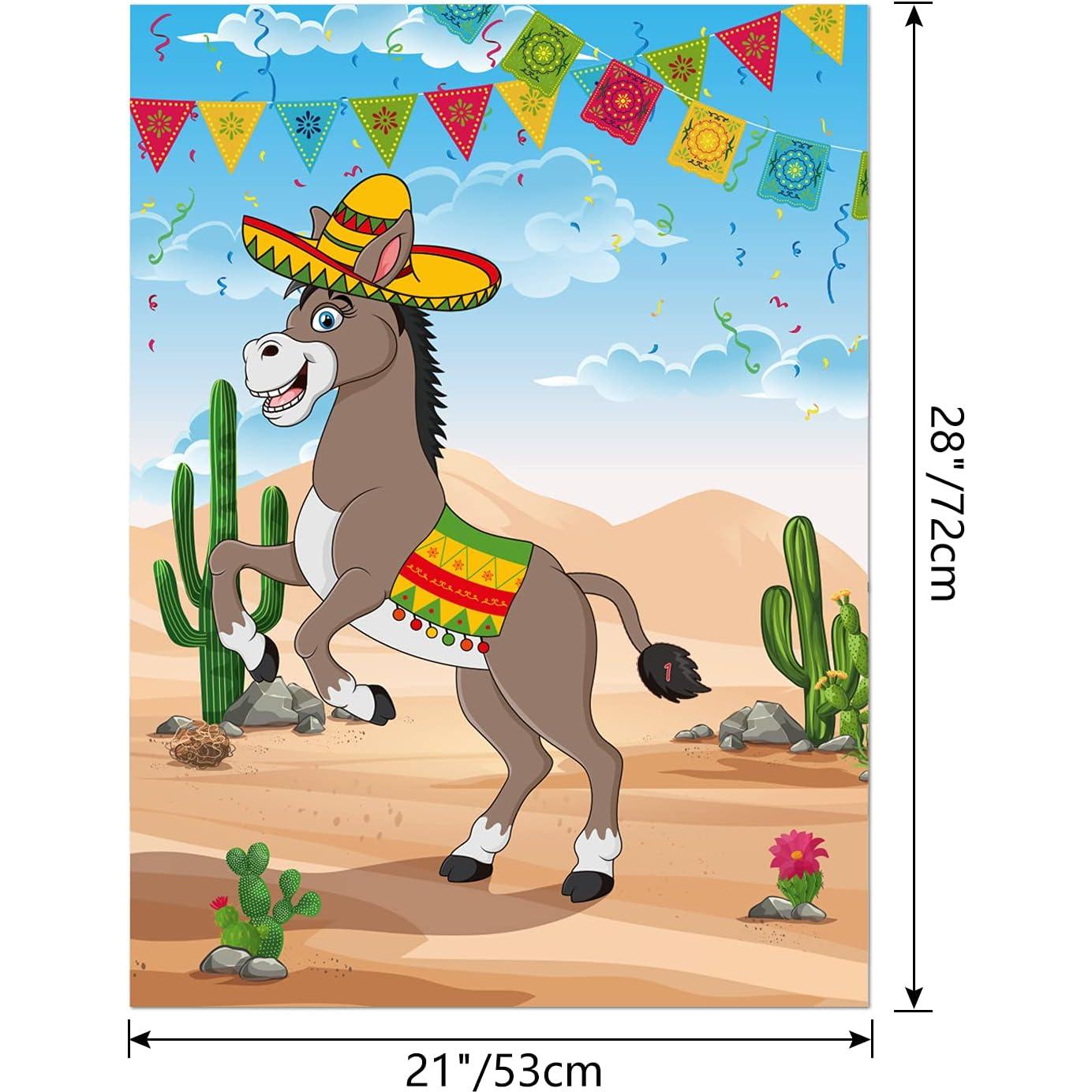 Juego Clava la Cola en el Burro Mexicano FEPITO 71x53 cm