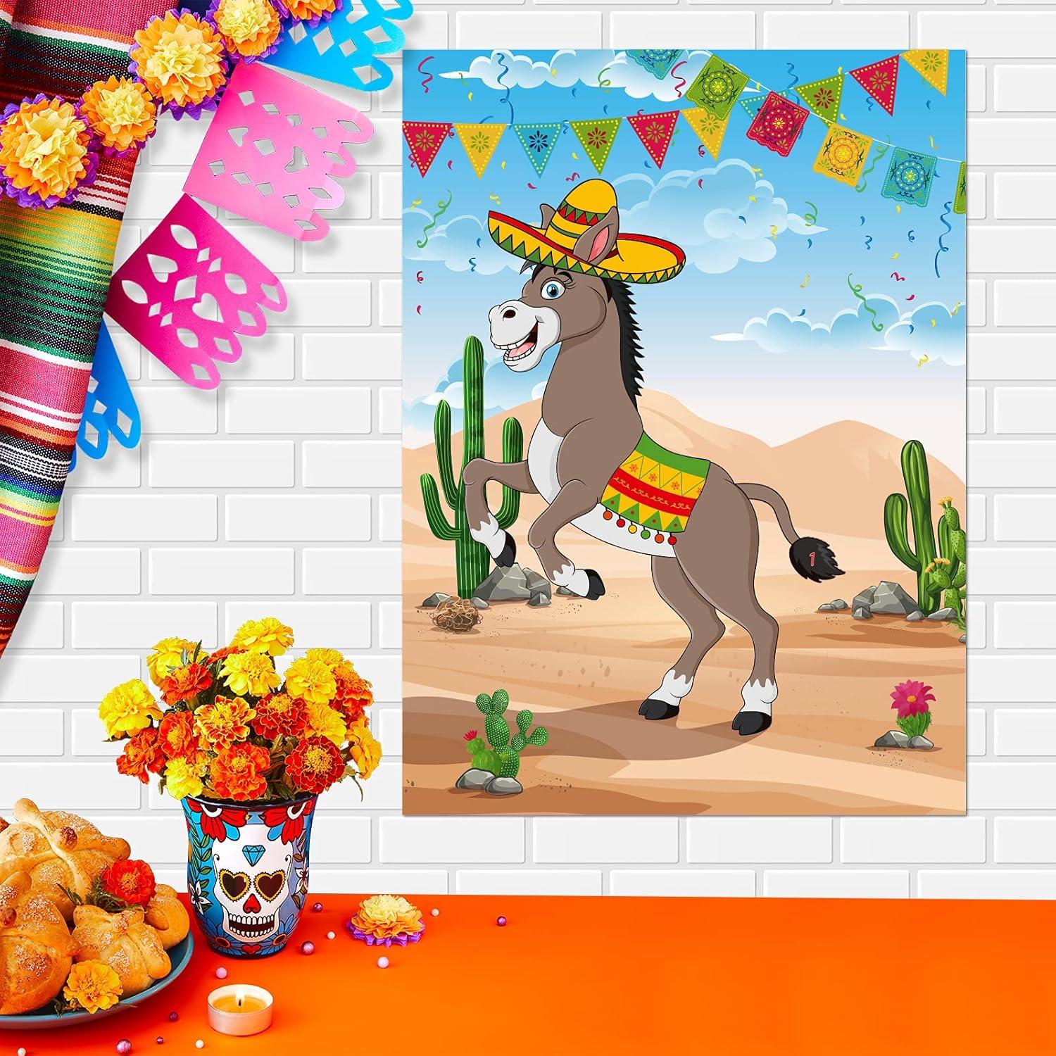 Juego Clava la Cola en el Burro Mexicano FEPITO 71x53 cm