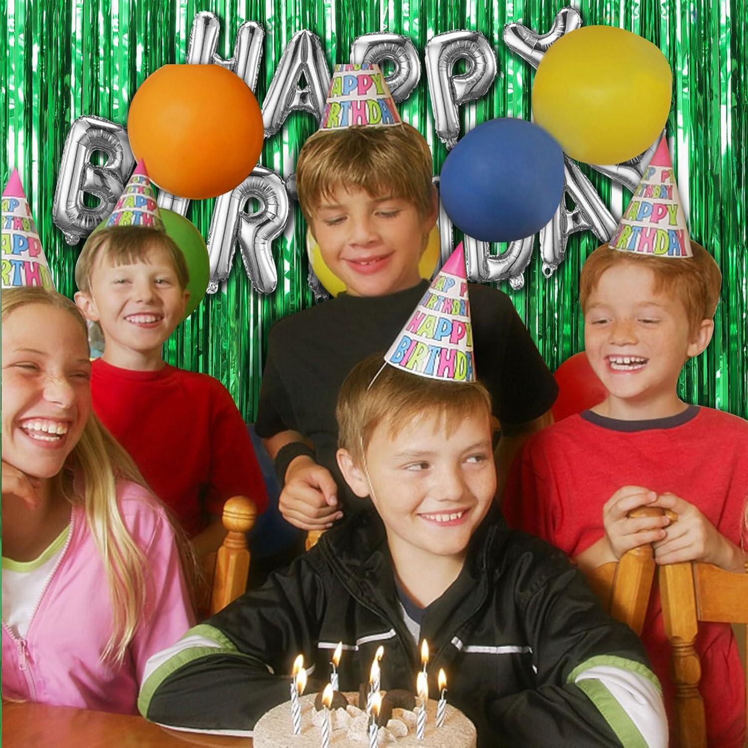 Paquete de 2 Cortinas de Streamers Verdes 100x200 cm para Fiesta