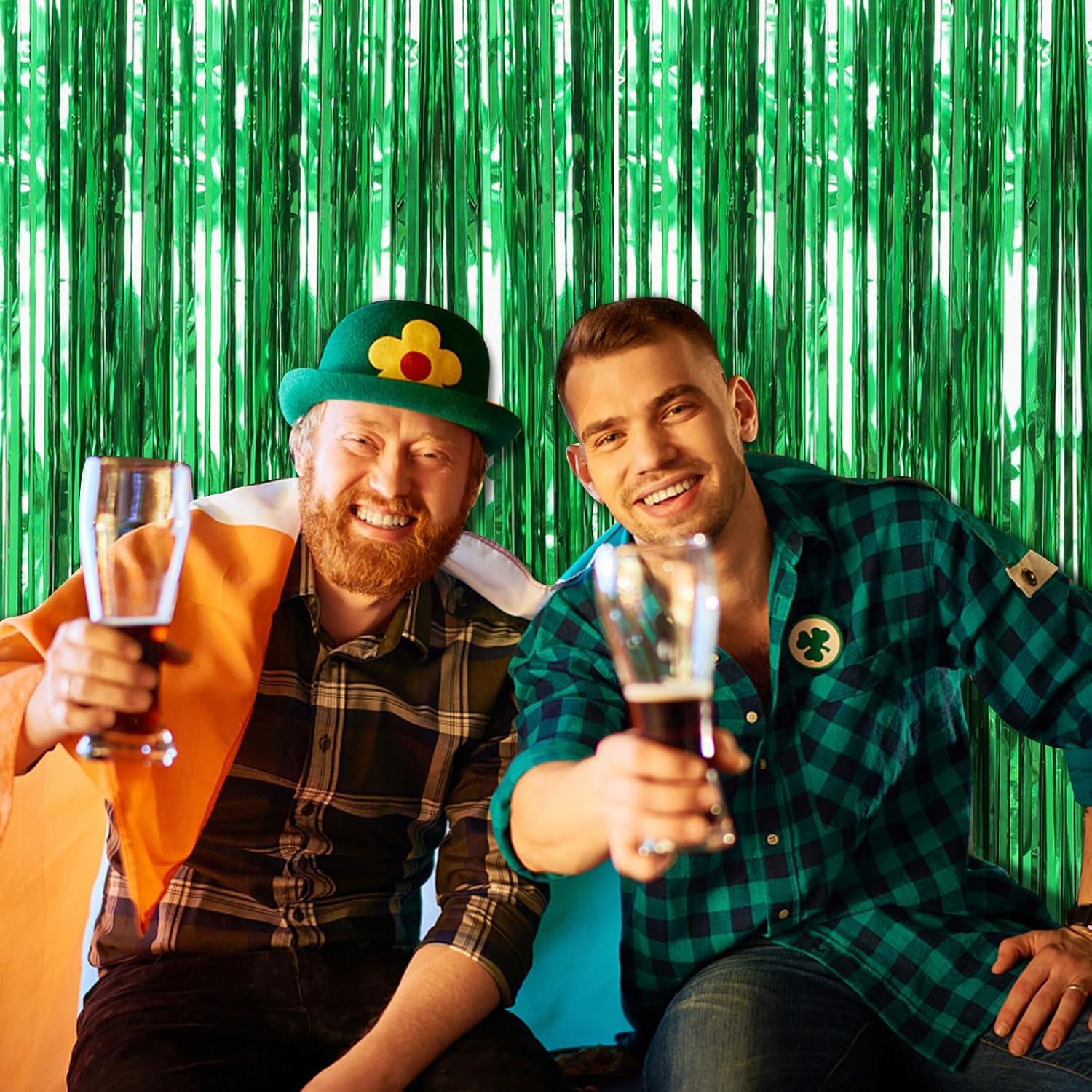 Paquete de 2 Cortinas de Streamers Verdes 100x200 cm para Fiesta