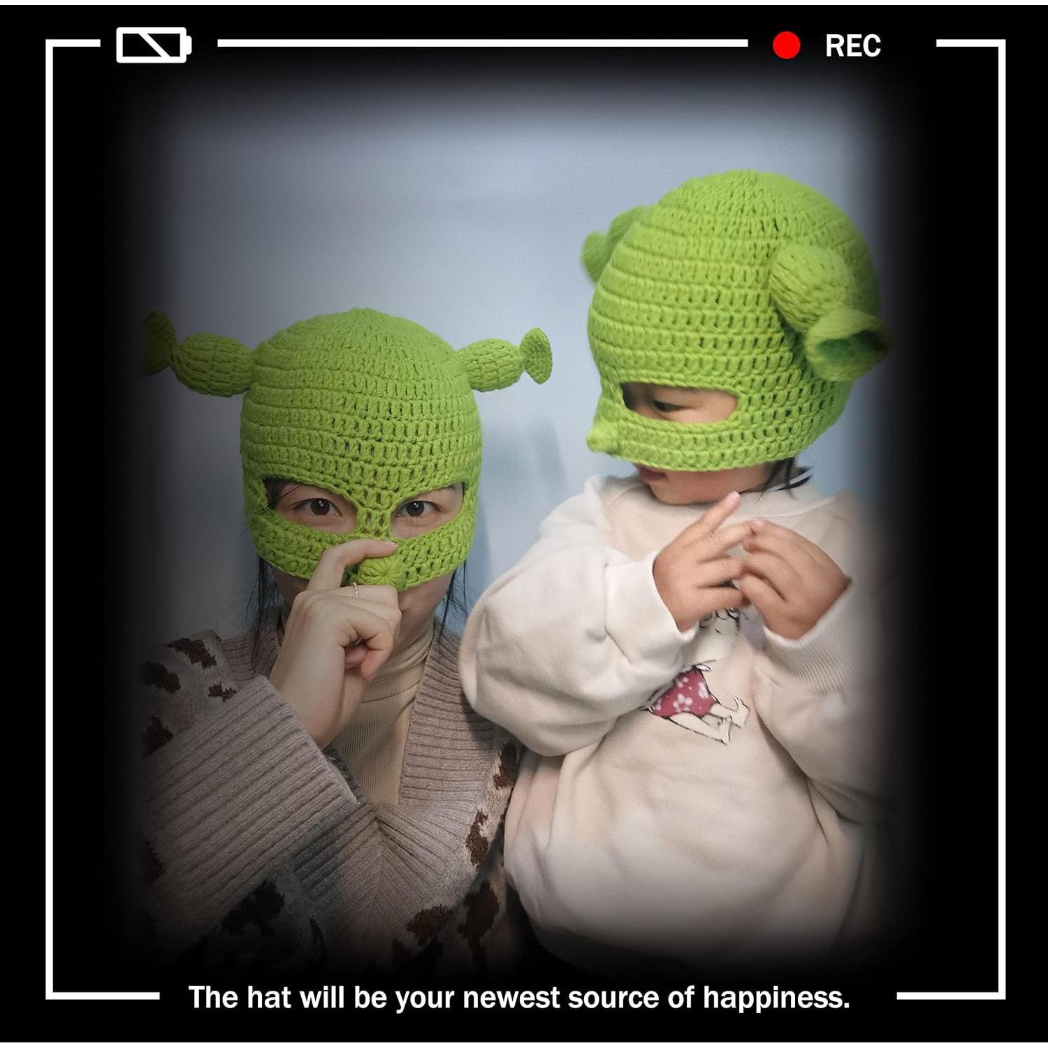 Gorro Beanie Verde Completo para Adultos con Orejas - Cosplay