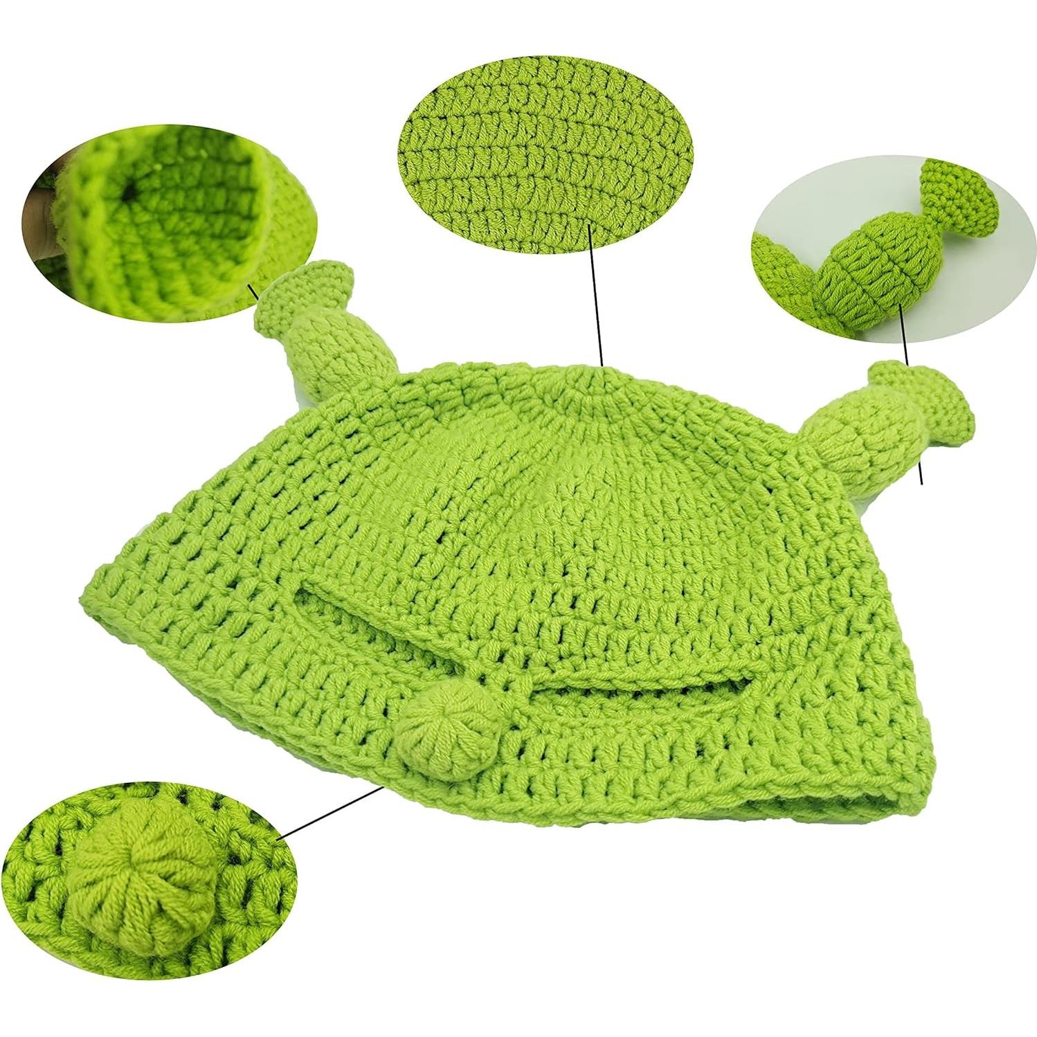Gorro Beanie Verde Completo para Adultos con Orejas - Cosplay