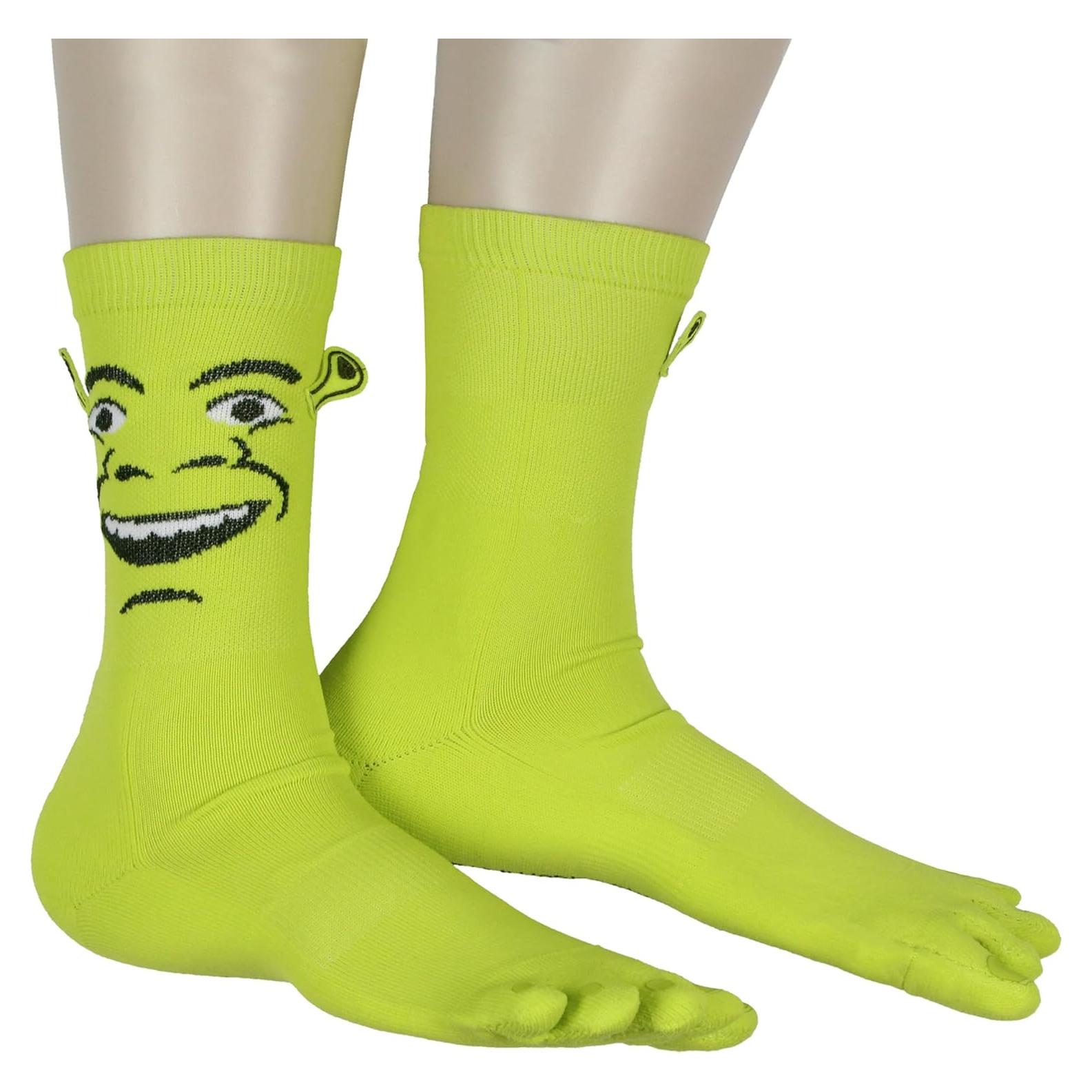 Calcetines 3D Shrek Bioworld Unisex Adulto Verde 1 Par