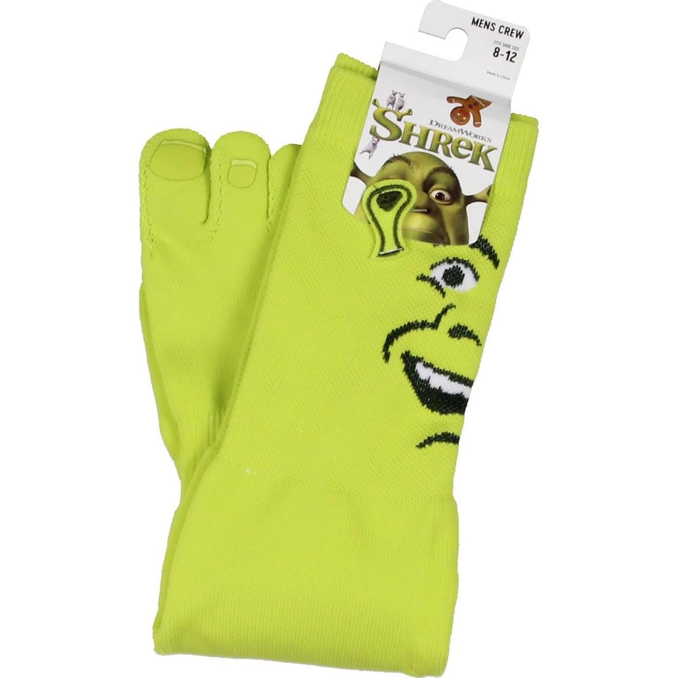 Calcetines 3D Shrek Bioworld Unisex Adulto Verde 1 Par