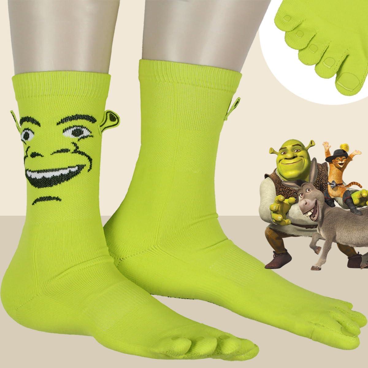 Calcetines 3D Shrek Bioworld Unisex Adulto Verde 1 Par
