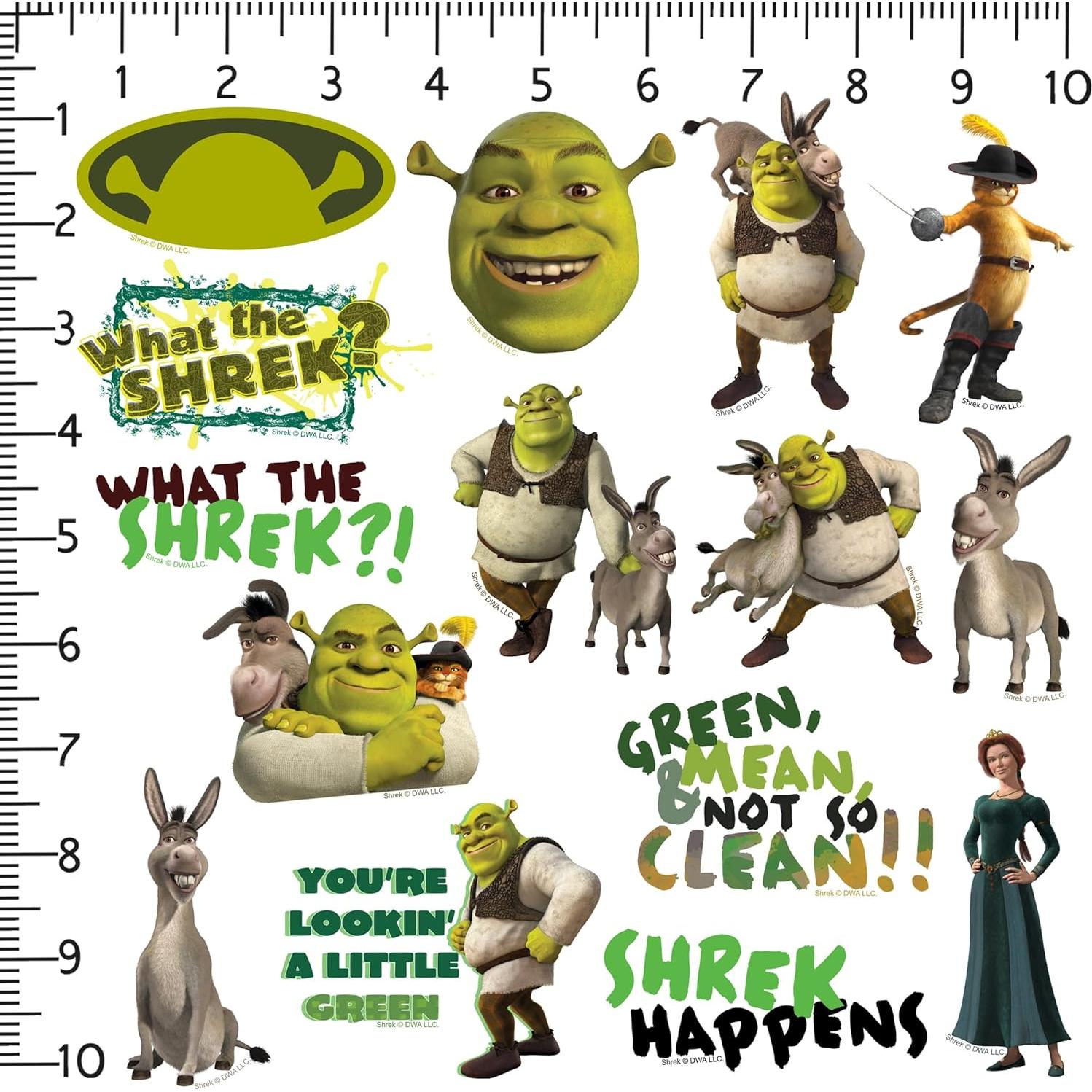 Pack de 50 Stickers Grandes Deluxe Shrek - Vinilo Premium