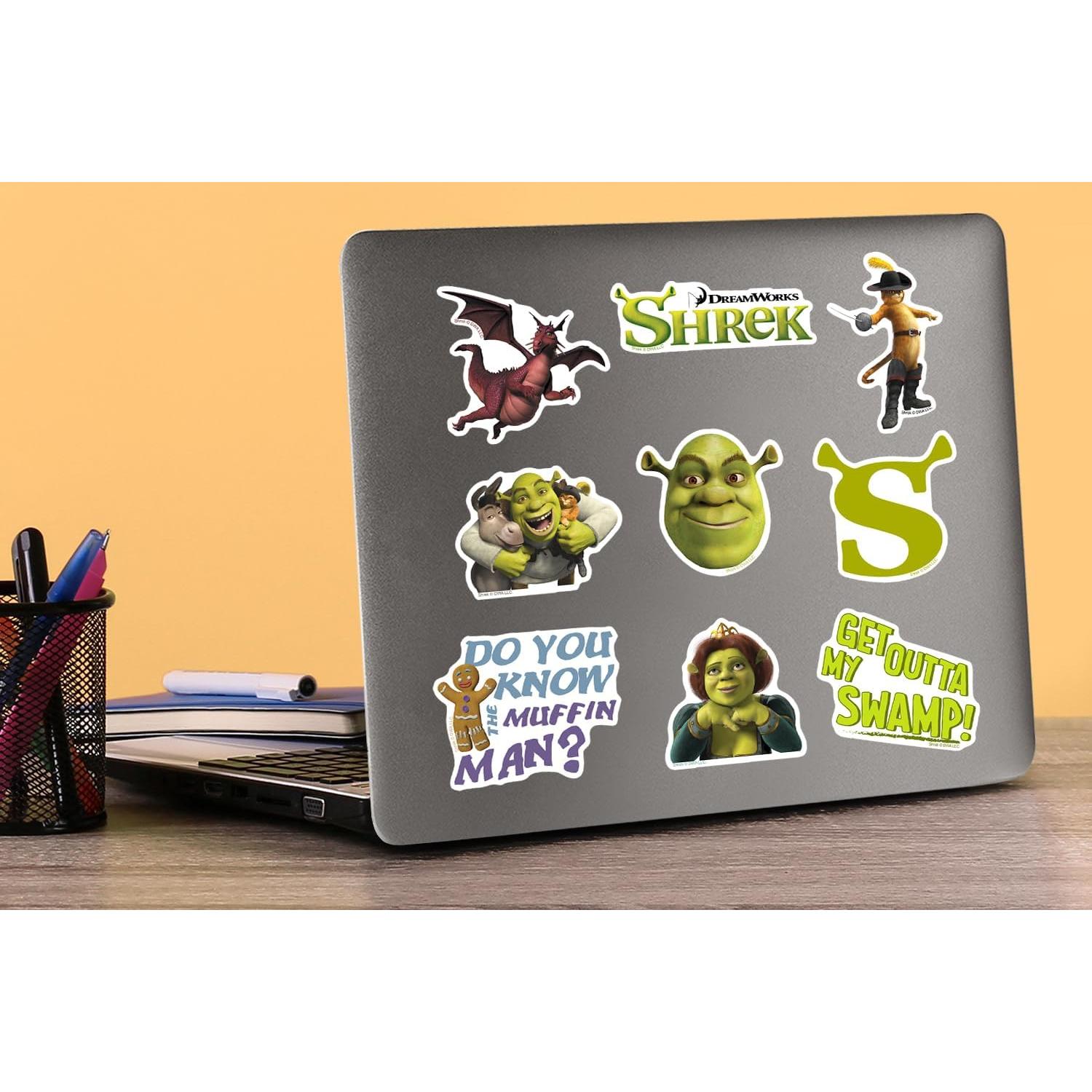 Pack de 50 Stickers Grandes Deluxe Shrek - Vinilo Premium