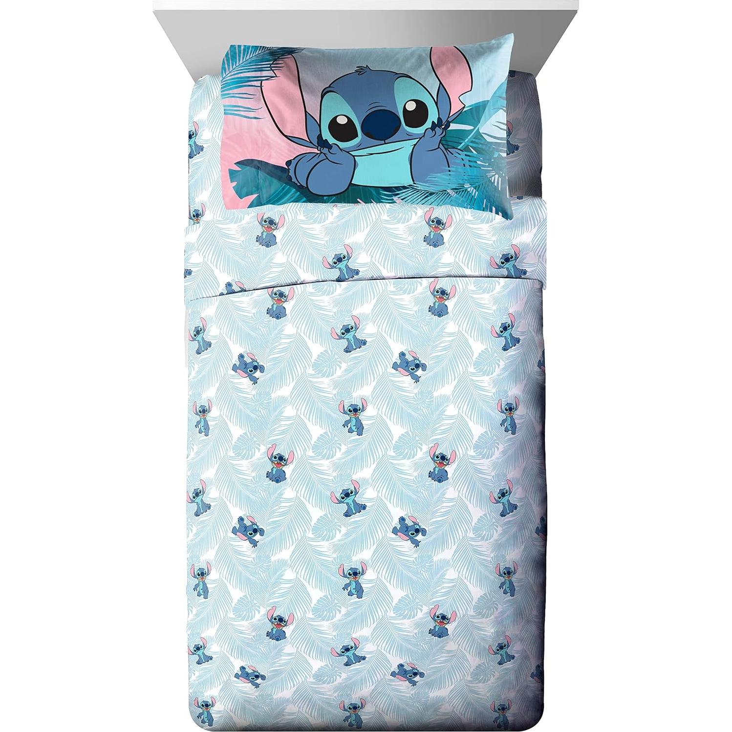 Juego de Cama Completo Jay Franco Lilo & Stitch Floral 7 Piezas