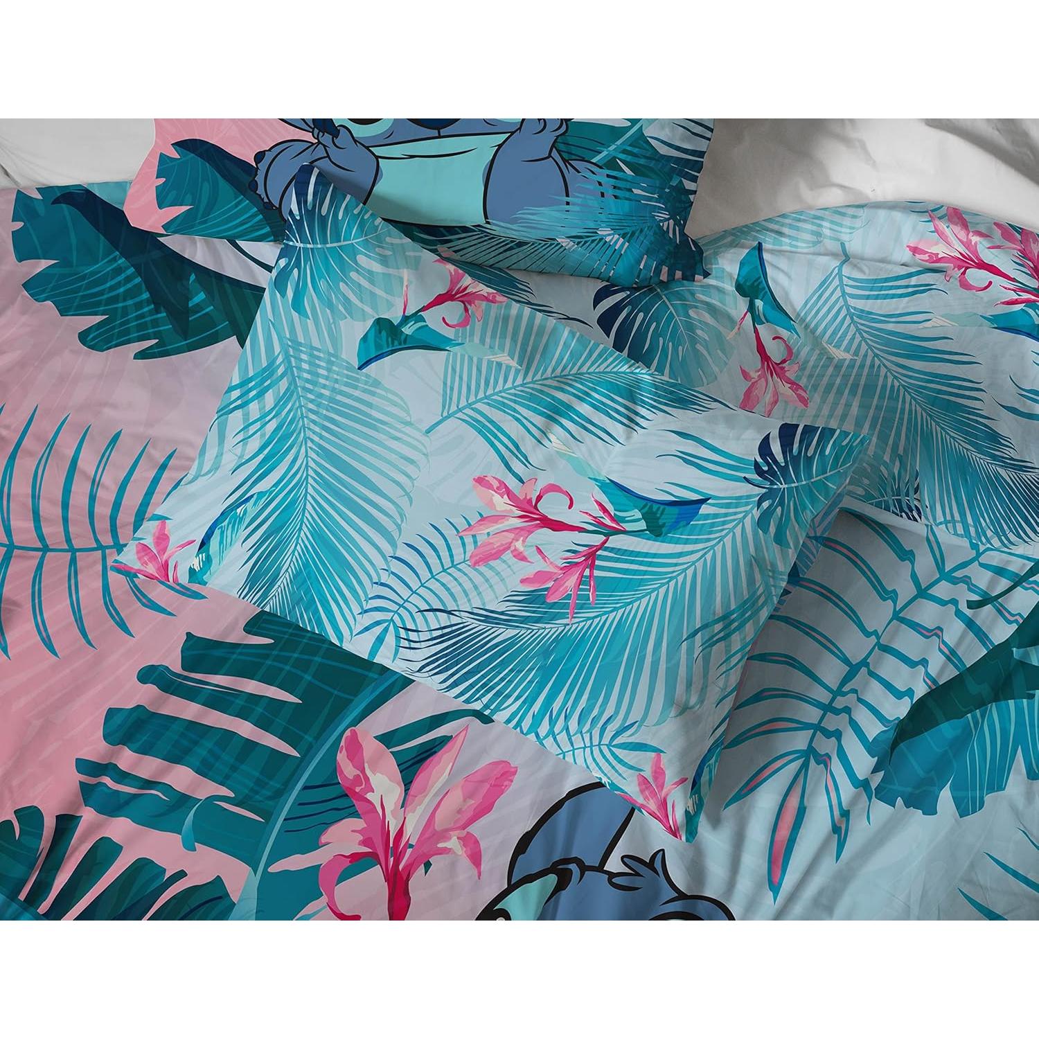 Juego de Cama Completo Jay Franco Lilo & Stitch Floral 7 Piezas