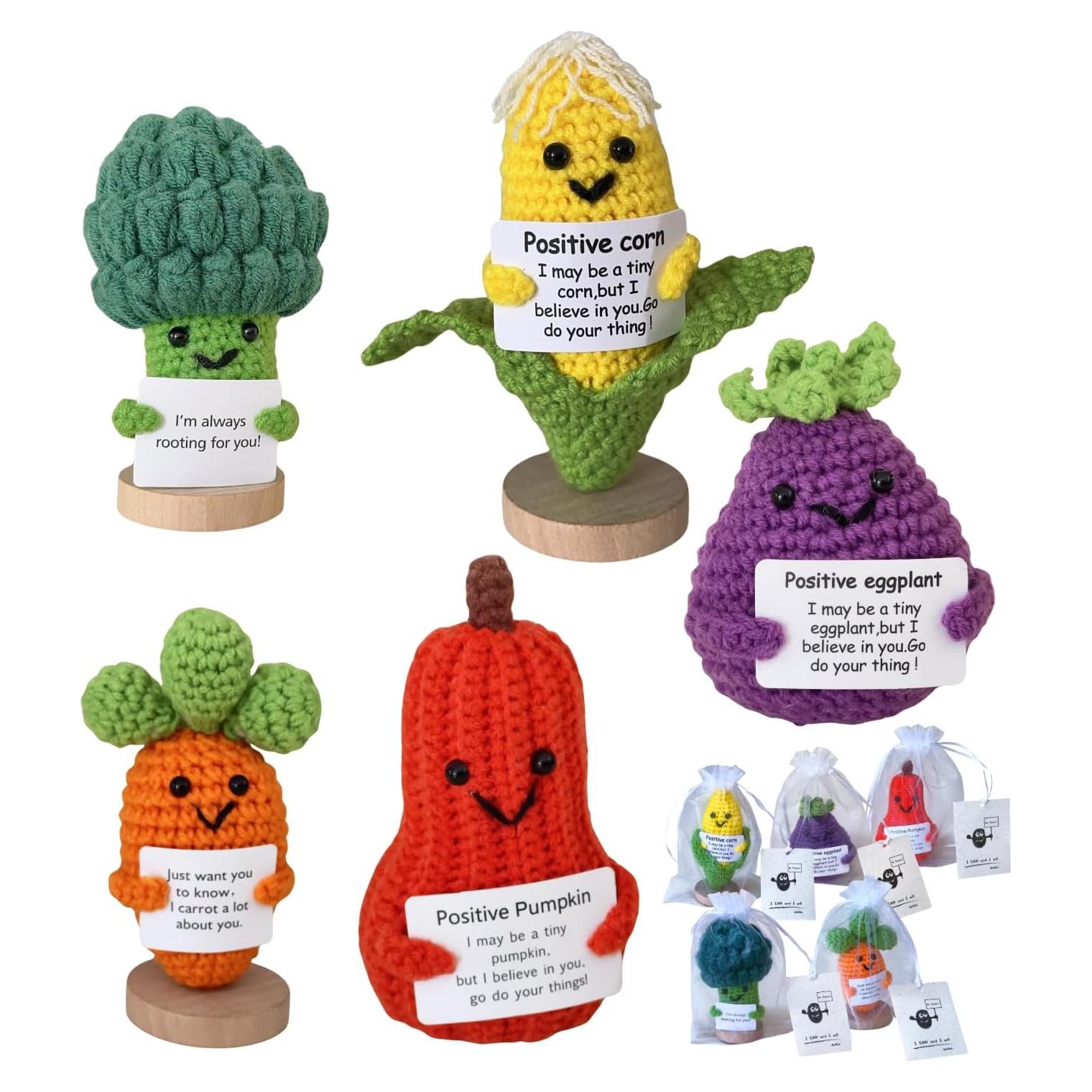 Patata Positiva Hecha a Mano - Set de 5 Animales de Peluche