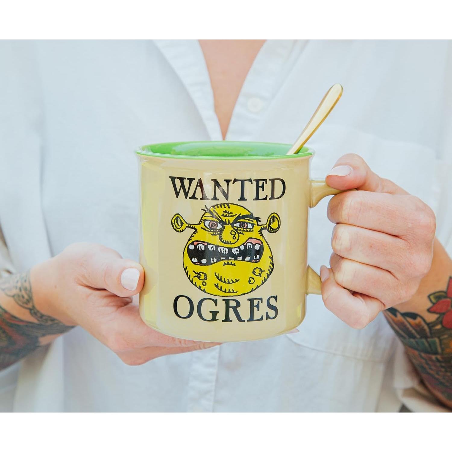 Taza Camper Cerámica Shrek 590ml Libre BPA Silver Buffalo