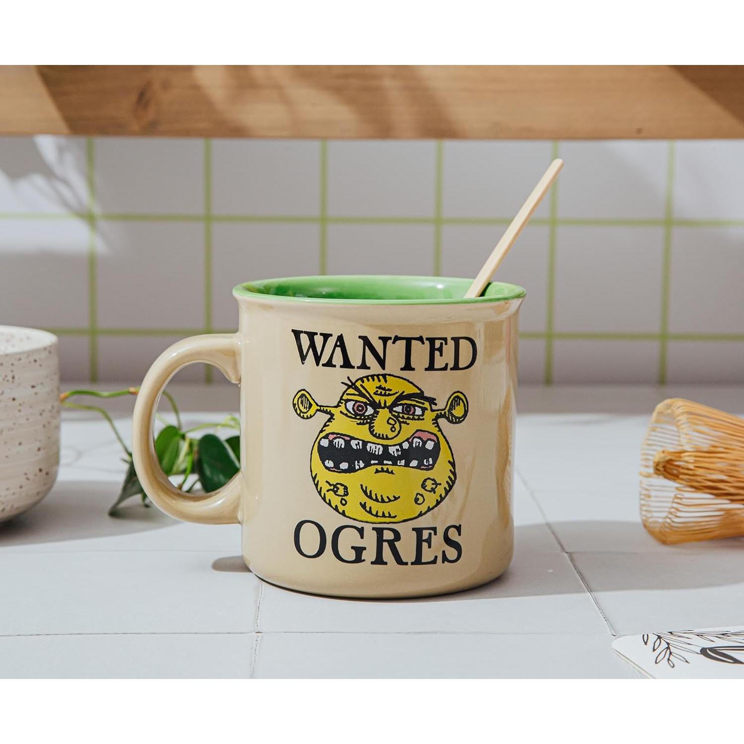 Taza Camper Cerámica Shrek 590ml Libre BPA Silver Buffalo