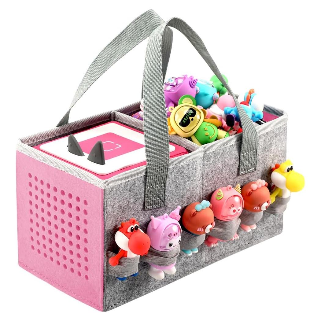 Funda de Tela Rosa para Toniebox y Figuras Tonies - PINSO