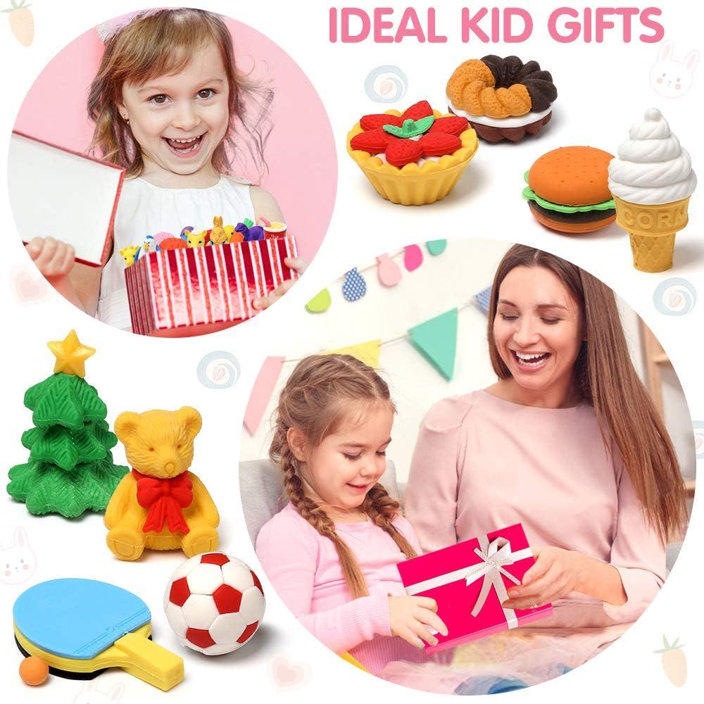 Paquete de 100 Gomas de Borrar 3D UMIKU para Niños