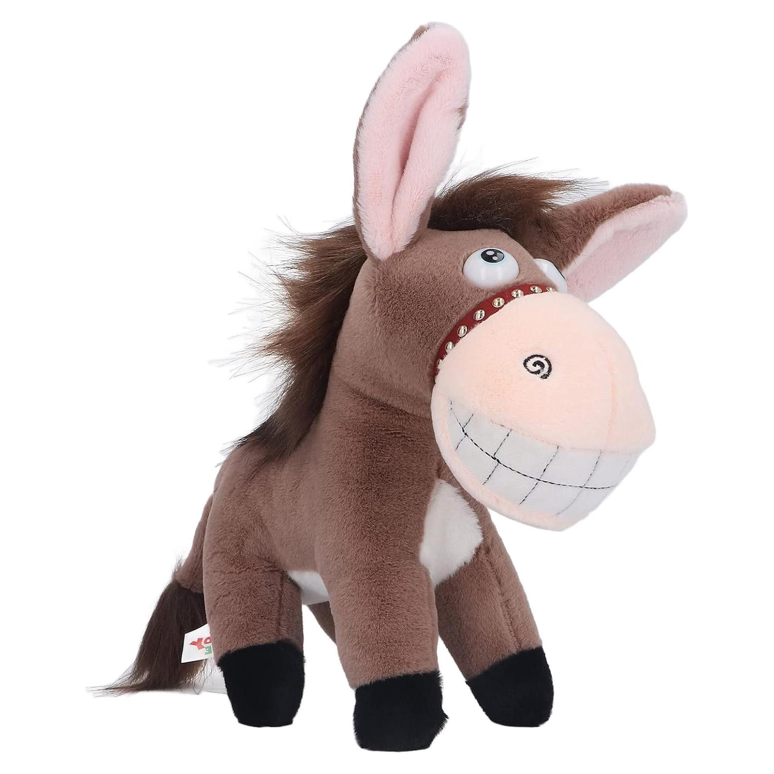 Juguete de Peluche Burro Marrón Cryfokt 30cm Suave