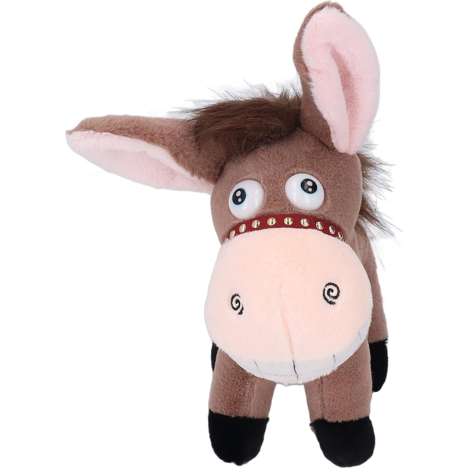 Juguete de Peluche Burro Marrón Cryfokt 30cm Suave