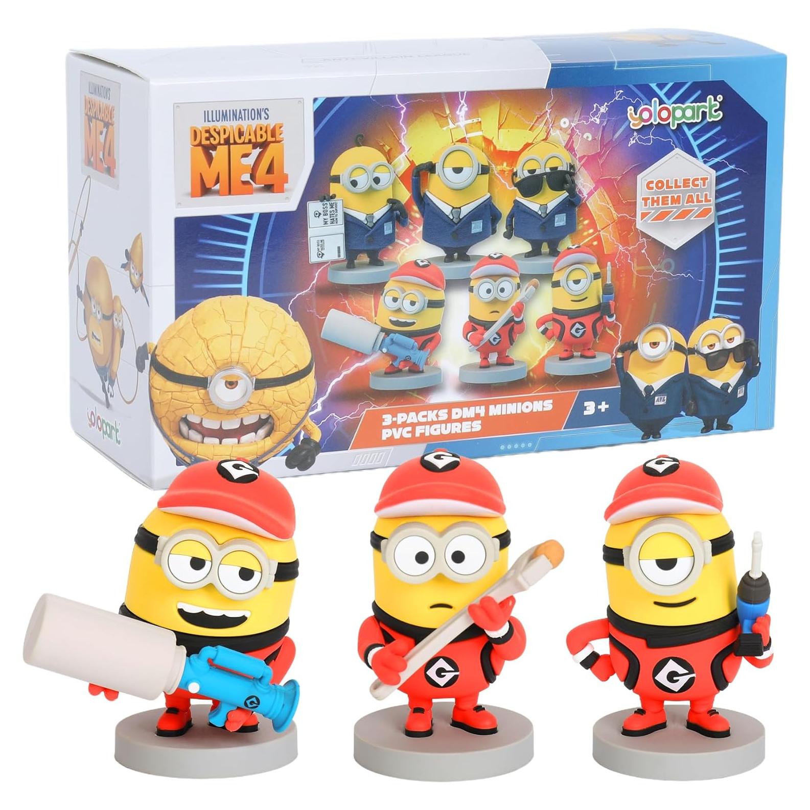 Conjunto de Figuras de Acción Minions YOLOPARK 7.6 cm