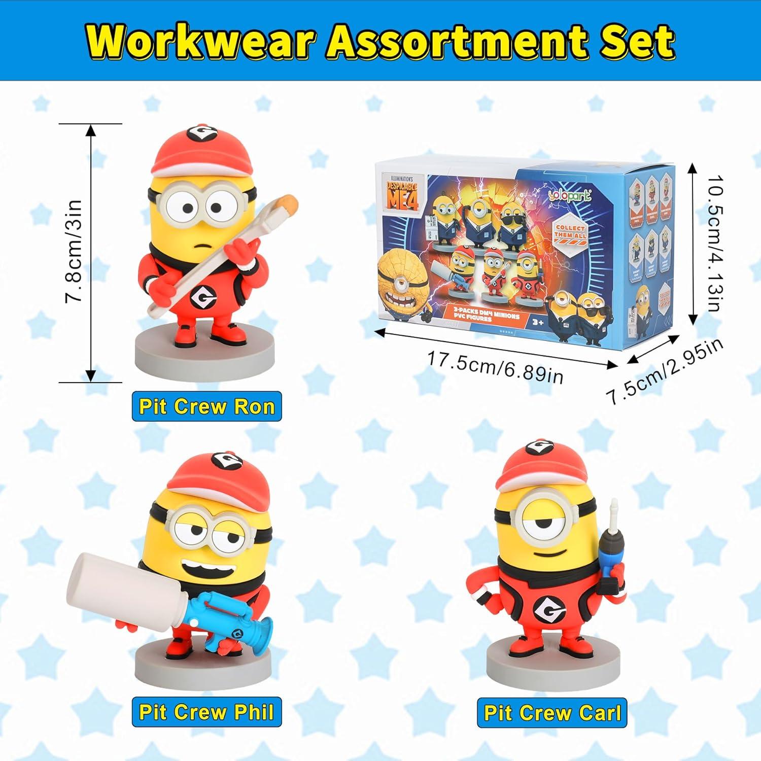 Conjunto de Figuras de Acción Minions YOLOPARK 7.6 cm