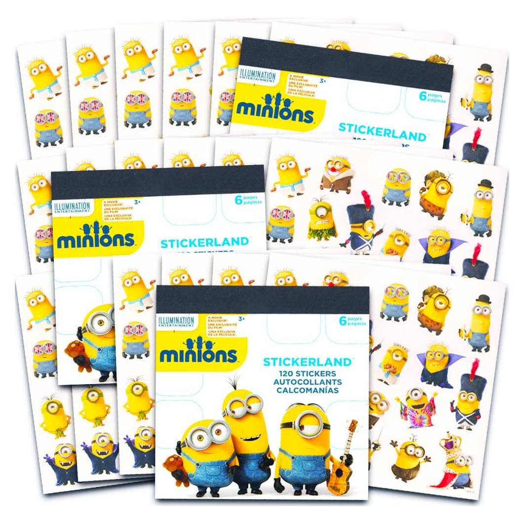 Paquete de Stickers de Minions Mi Villano Favorito - 360 Stickers