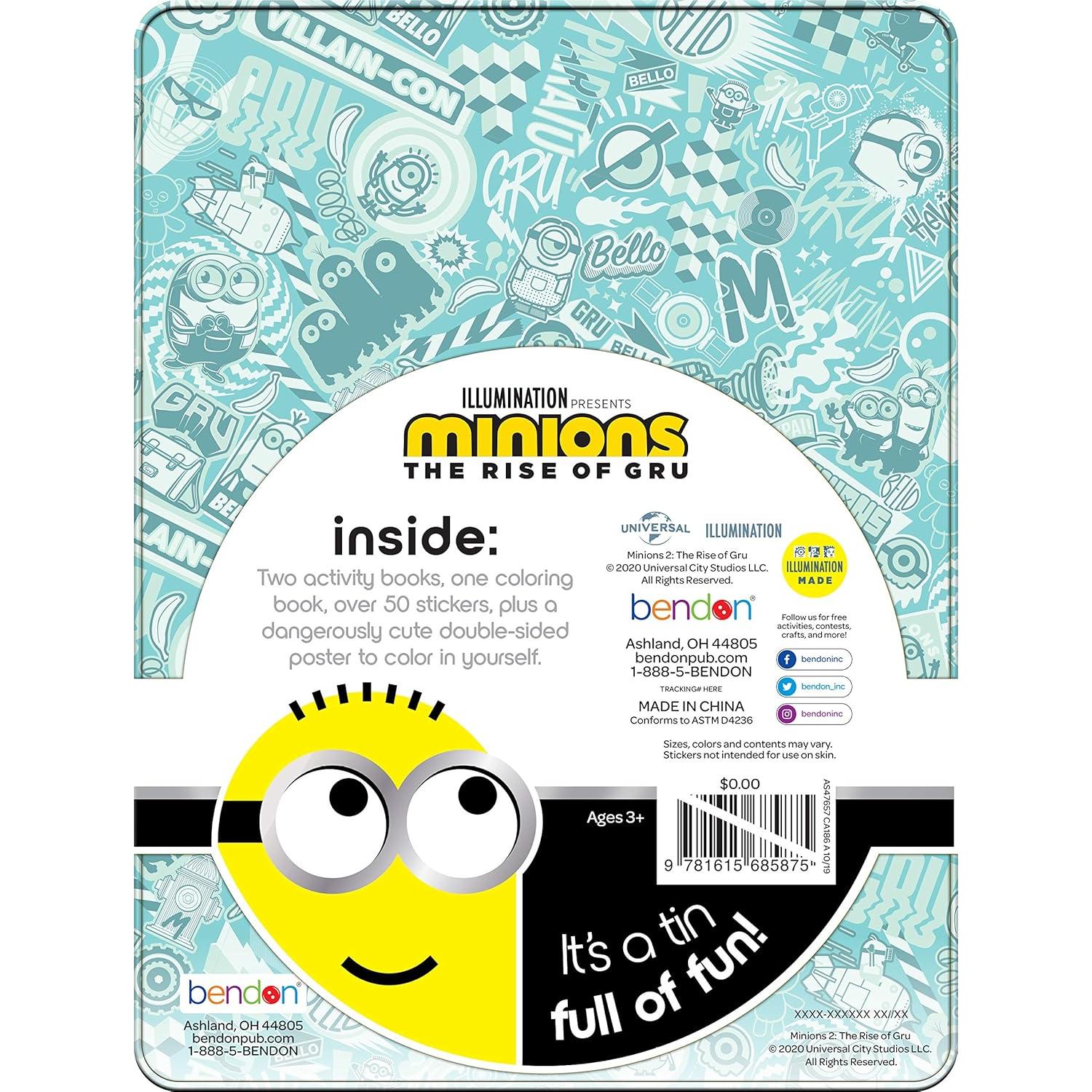 Lata de Actividades Mi Villano Favorito Bendon AS47657 - Colorear y Stickers