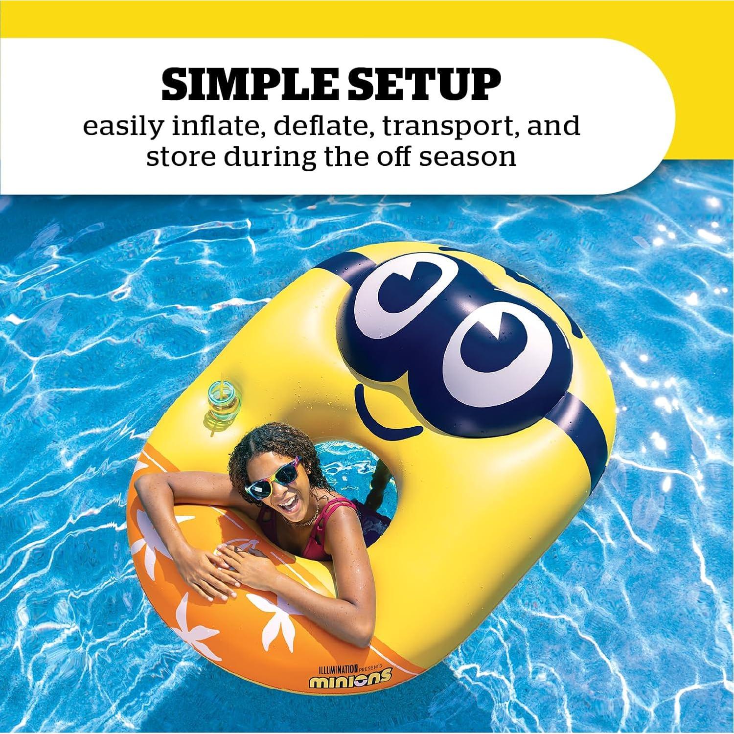 Flotador Inflable Gigante Minions BigMouth 132x104cm PVC