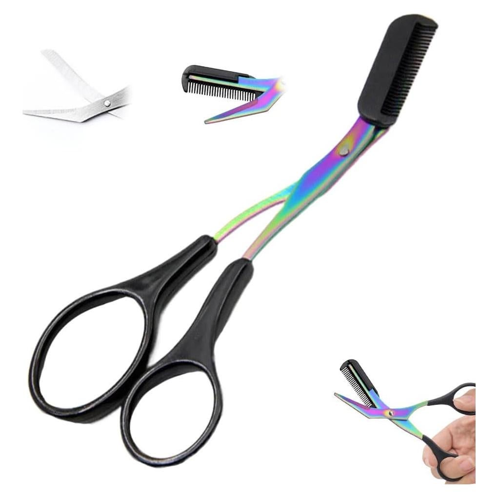 Tijeras para Cejas JUDUNA con Peine - Recortador Profesional Negro