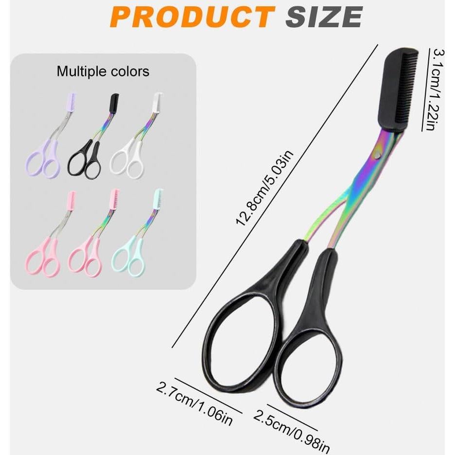 Tijeras para Cejas JUDUNA con Peine - Recortador Profesional Negro