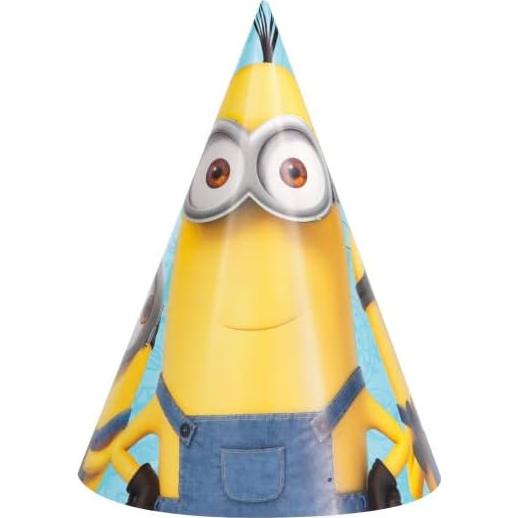 Suministros Fiesta Cumpleaños Mi Villano Favorito - 24 Sombreros y Stickers