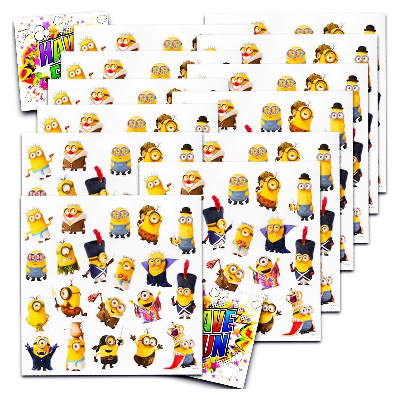 Stickers Mi Villano Favorito 3 - Paquete 12 Hojas 240+ Stickers