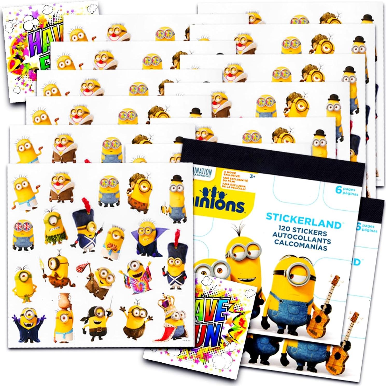 Stickers Mi Villano Favorito 3 - Paquete 12 Hojas 240+ Stickers