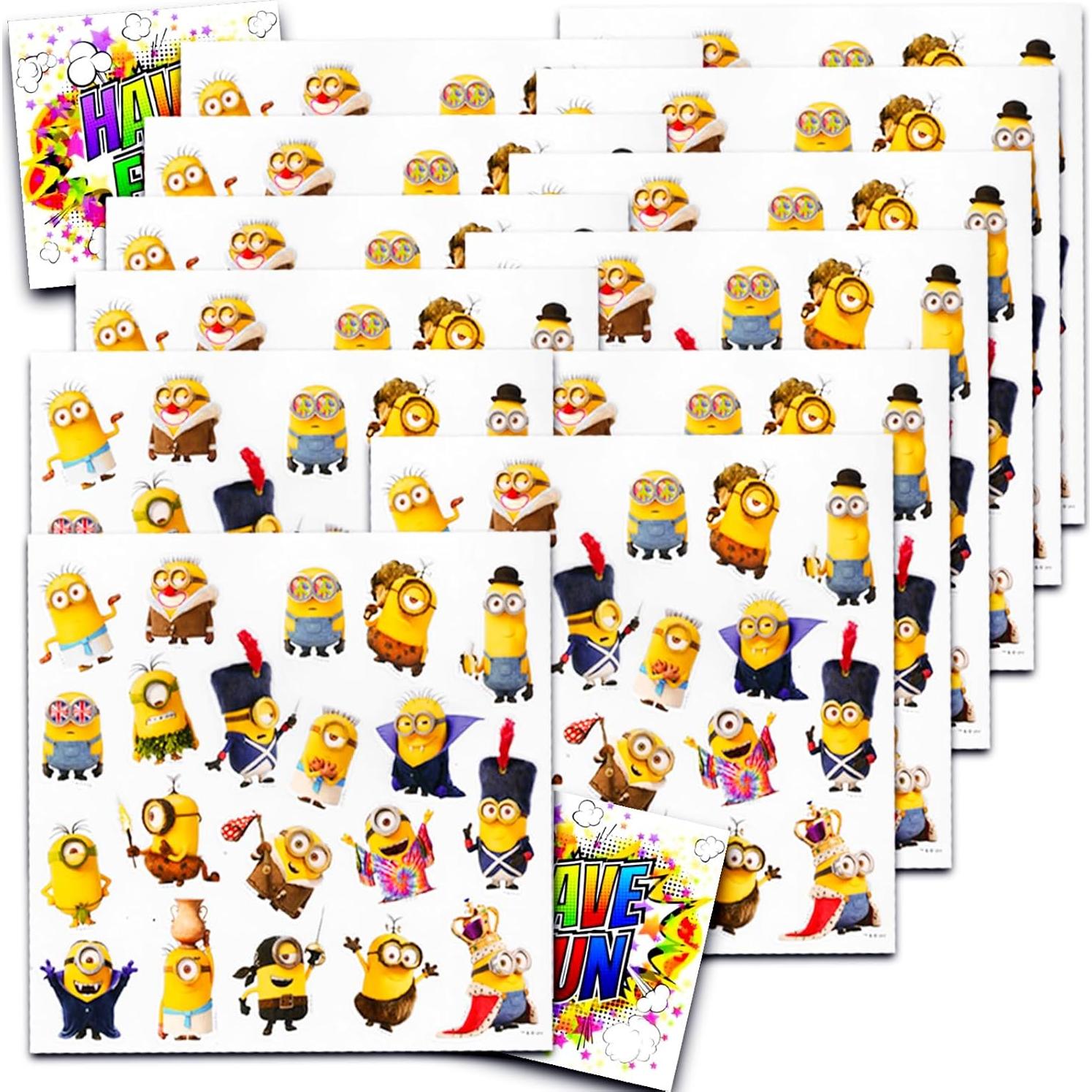 Stickers Mi Villano Favorito 3 - Paquete 12 Hojas 240+ Stickers