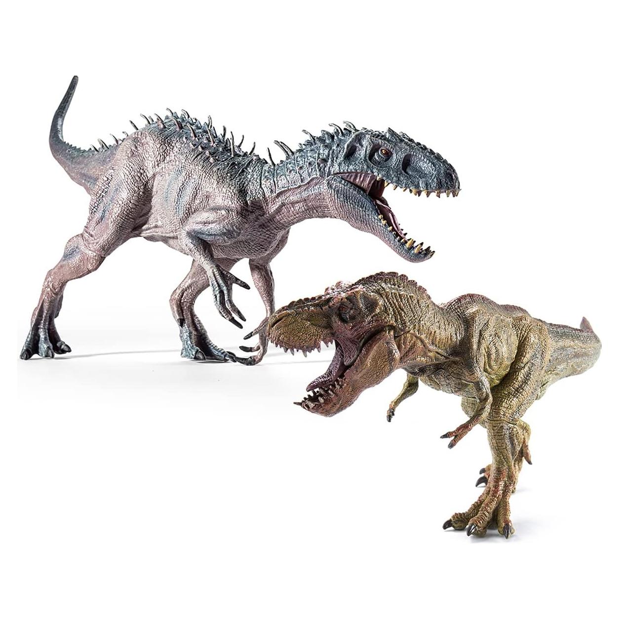 Juego de 2 Dinosaurios JR PARK T-Rex 39.88 cm Realista