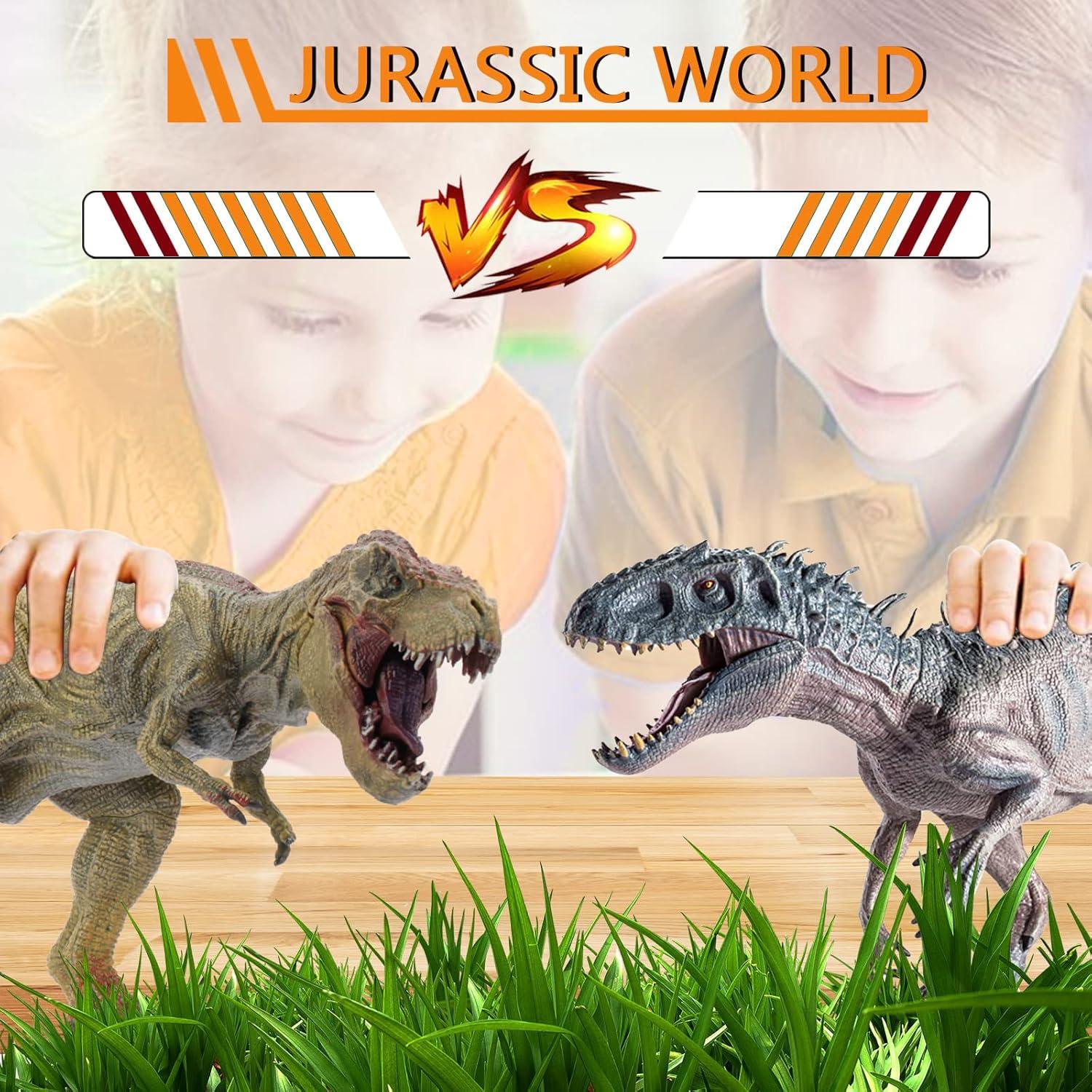 Juego de 2 Dinosaurios JR PARK T-Rex 39.88 cm Realista