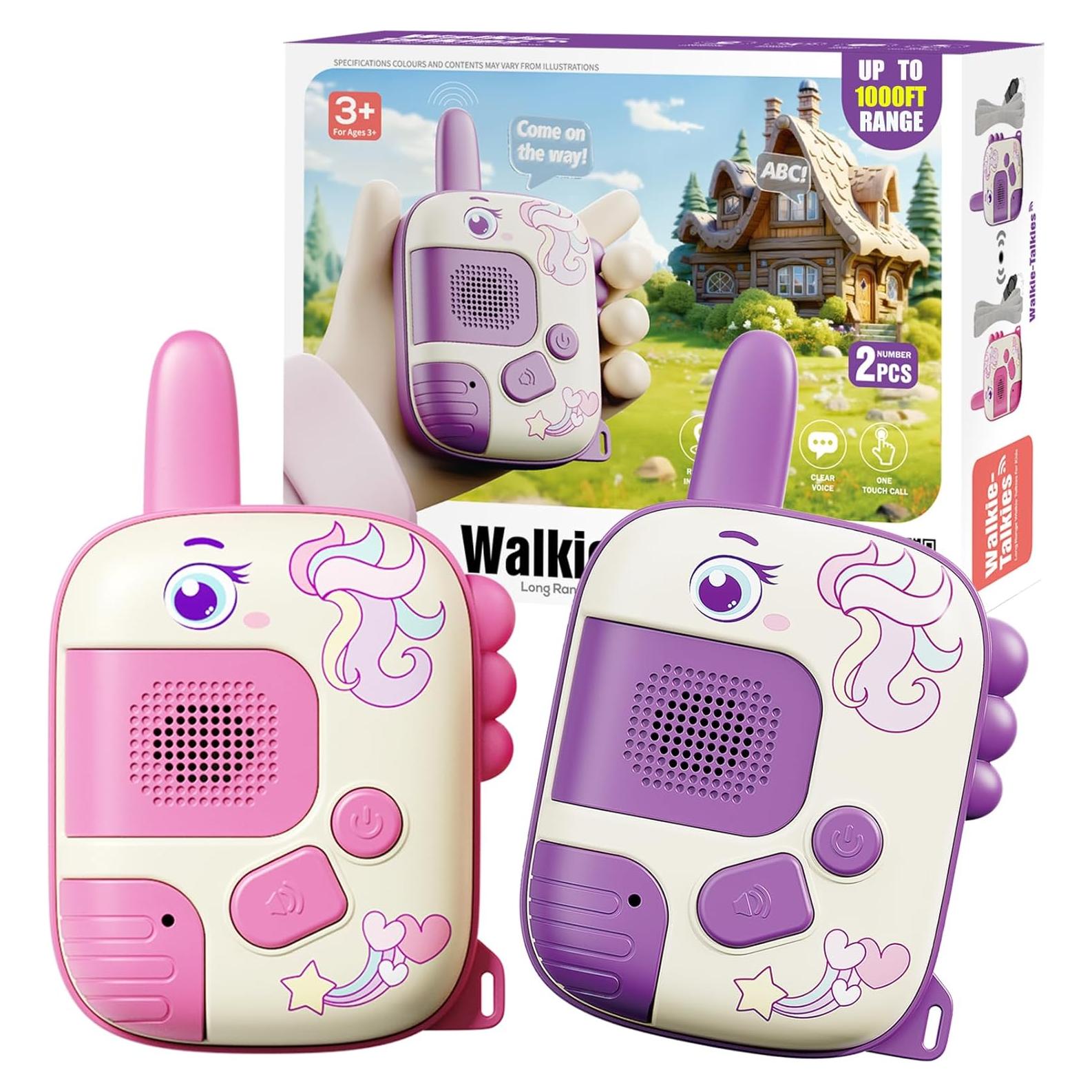 Walkie Talkies Unicornio HONGID para Niñas 0.16 kg 2 Piezas