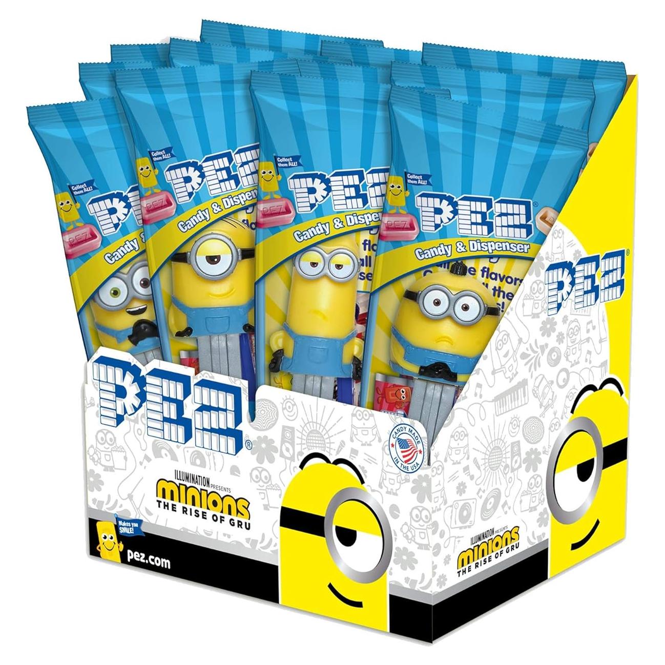 Paquete de 12 Dispensadores PEZ Minions Frutas Surtidas