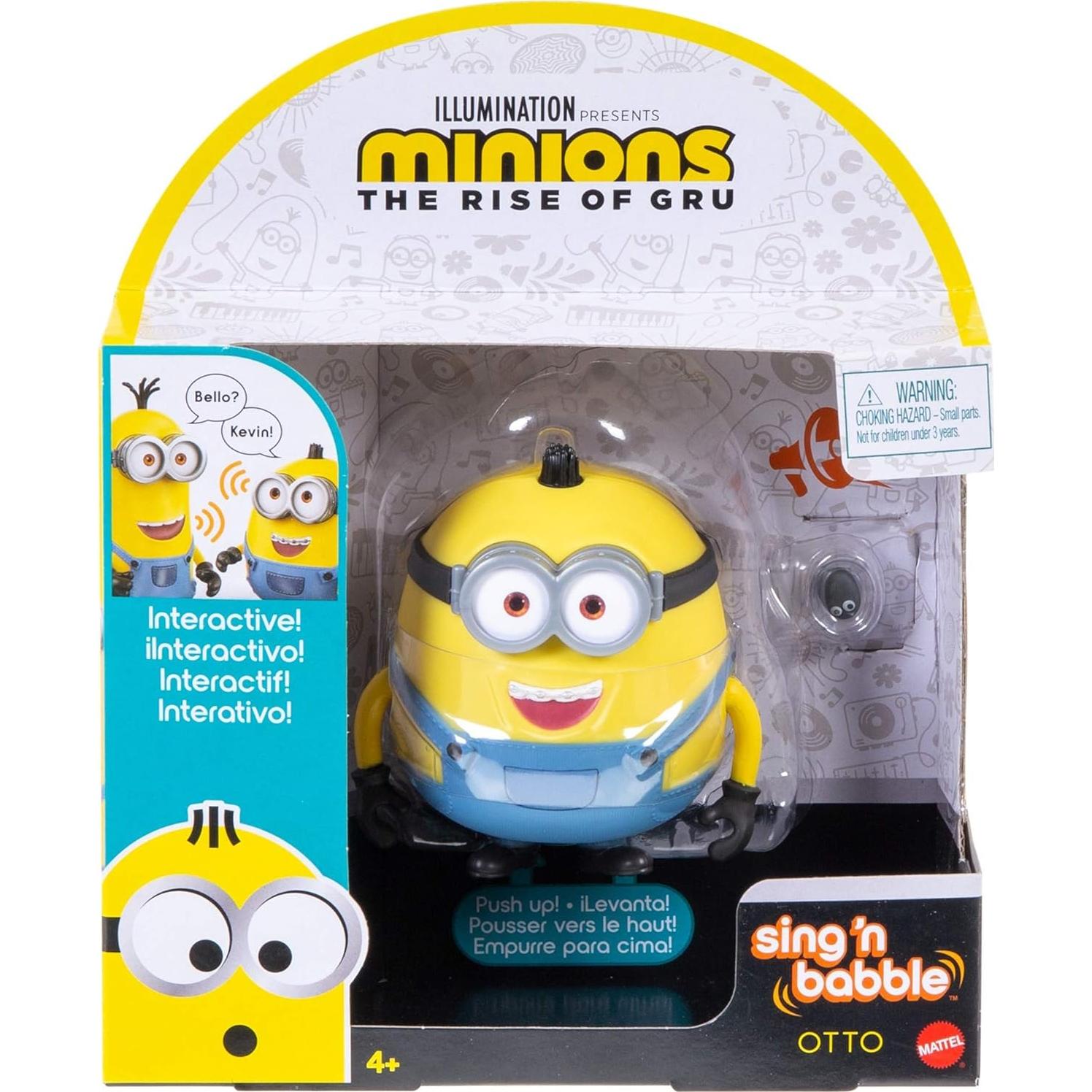 Figura de acción Minions Sing 'n Babble Otto 10.2 cm Mattel