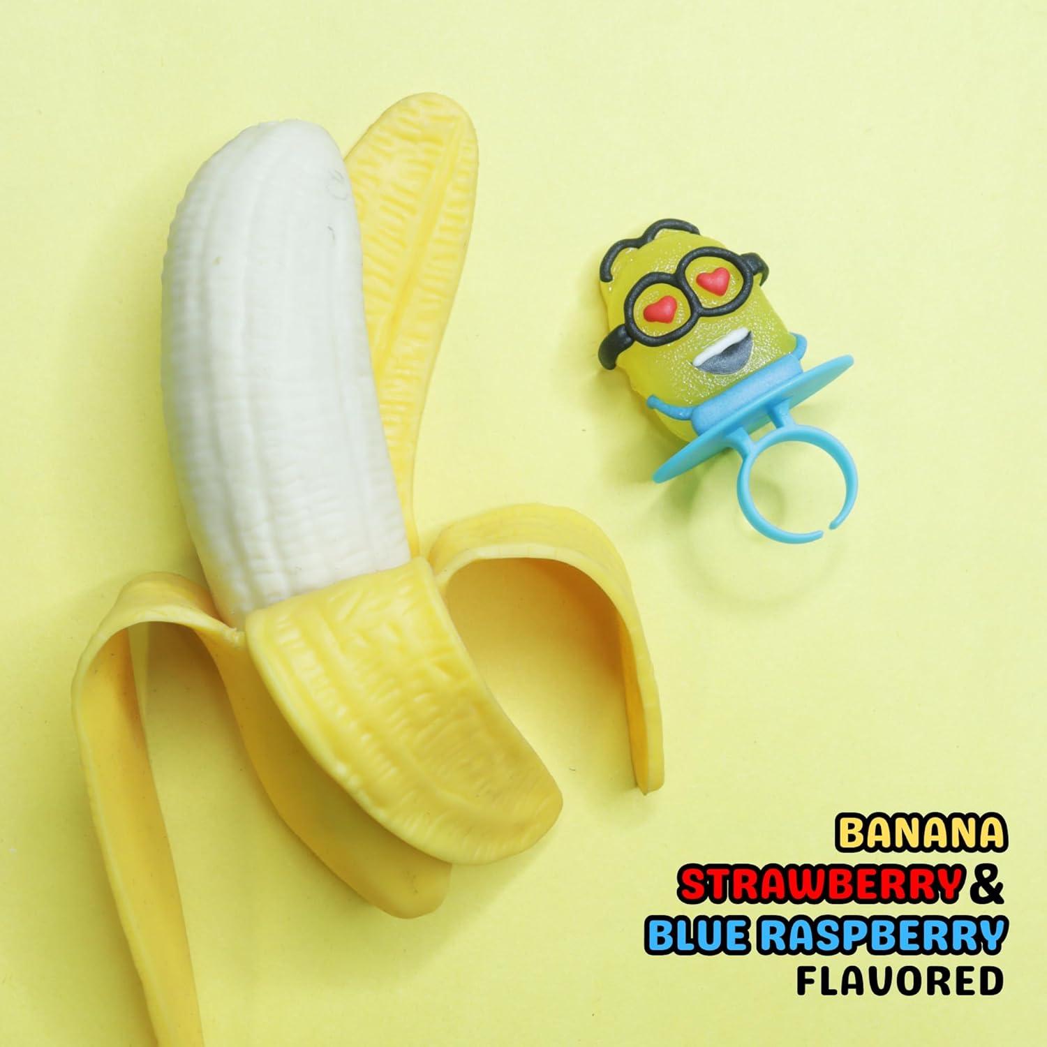 Anillos Lollipop Minions - 18 Caramelos Individuales Sabores Fruta