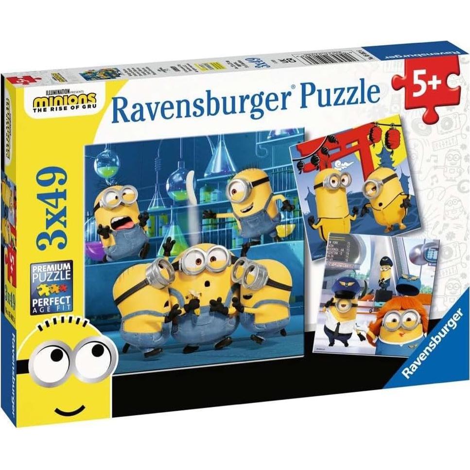 Rompecabezas Divertidos Minions Ravensburger 3x49 Piezas