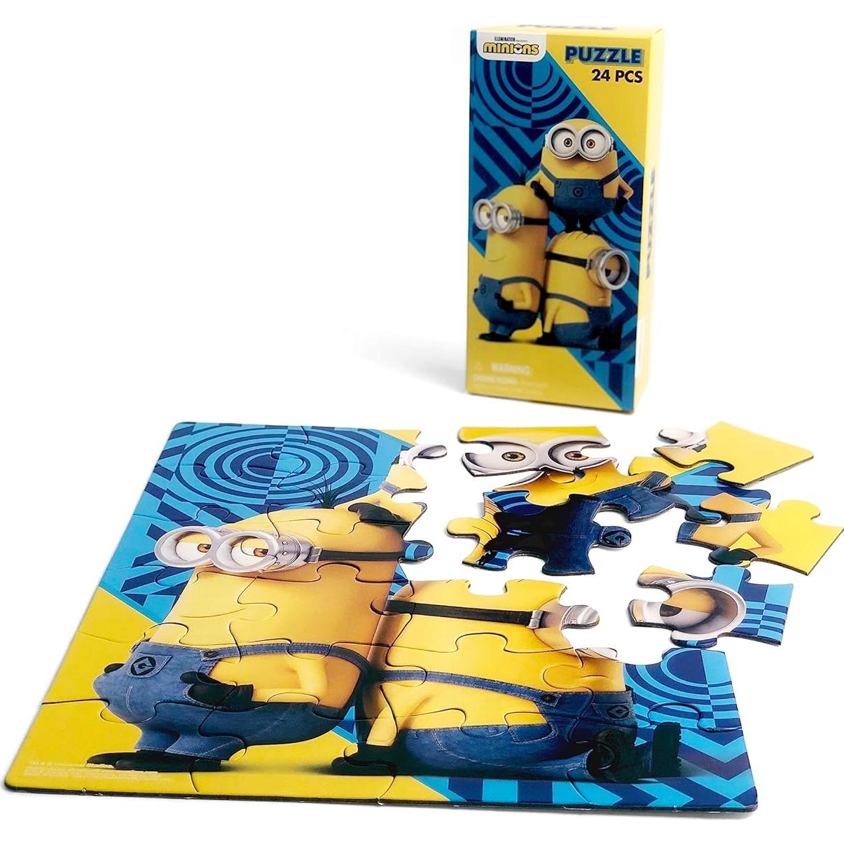 Conjunto de Regalo Minions Megatoys - Caja, Botella, Rompecabezas