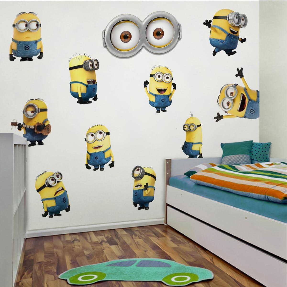 Calcomanías de Pared Minions DEKOSH - Set de 10 Piezas