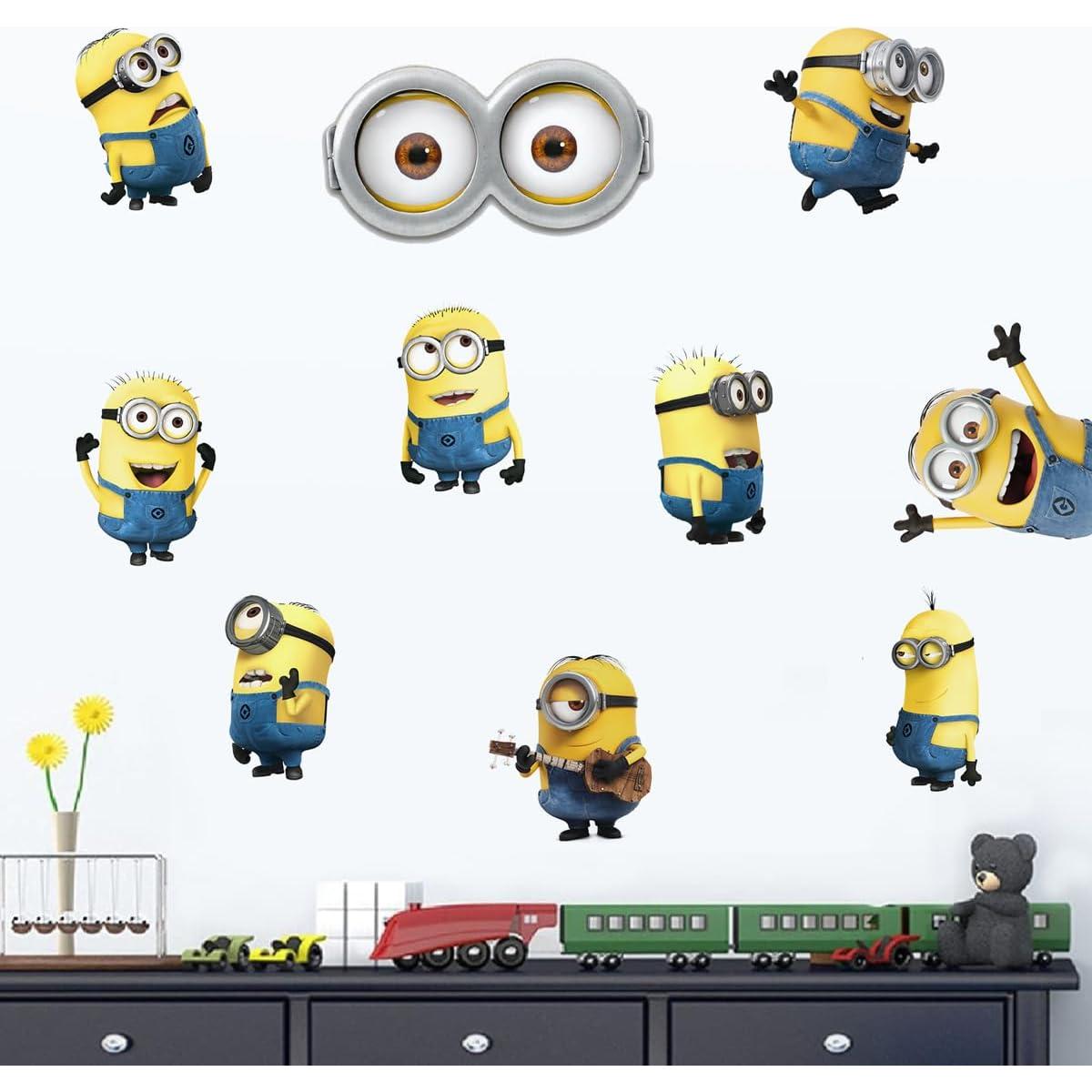 Calcomanías de Pared Minions DEKOSH - Set de 10 Piezas