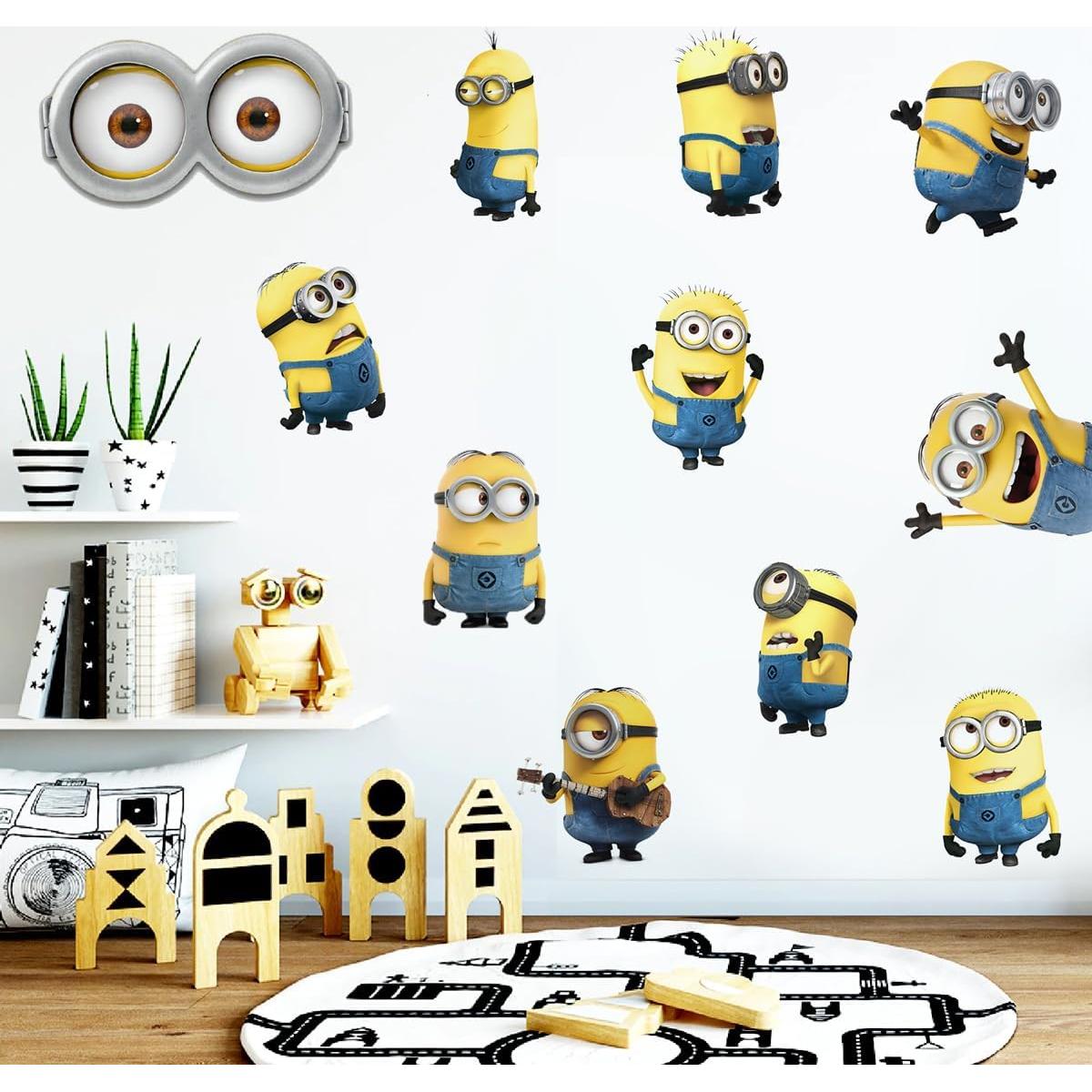 Calcomanías de Pared Minions DEKOSH - Set de 10 Piezas