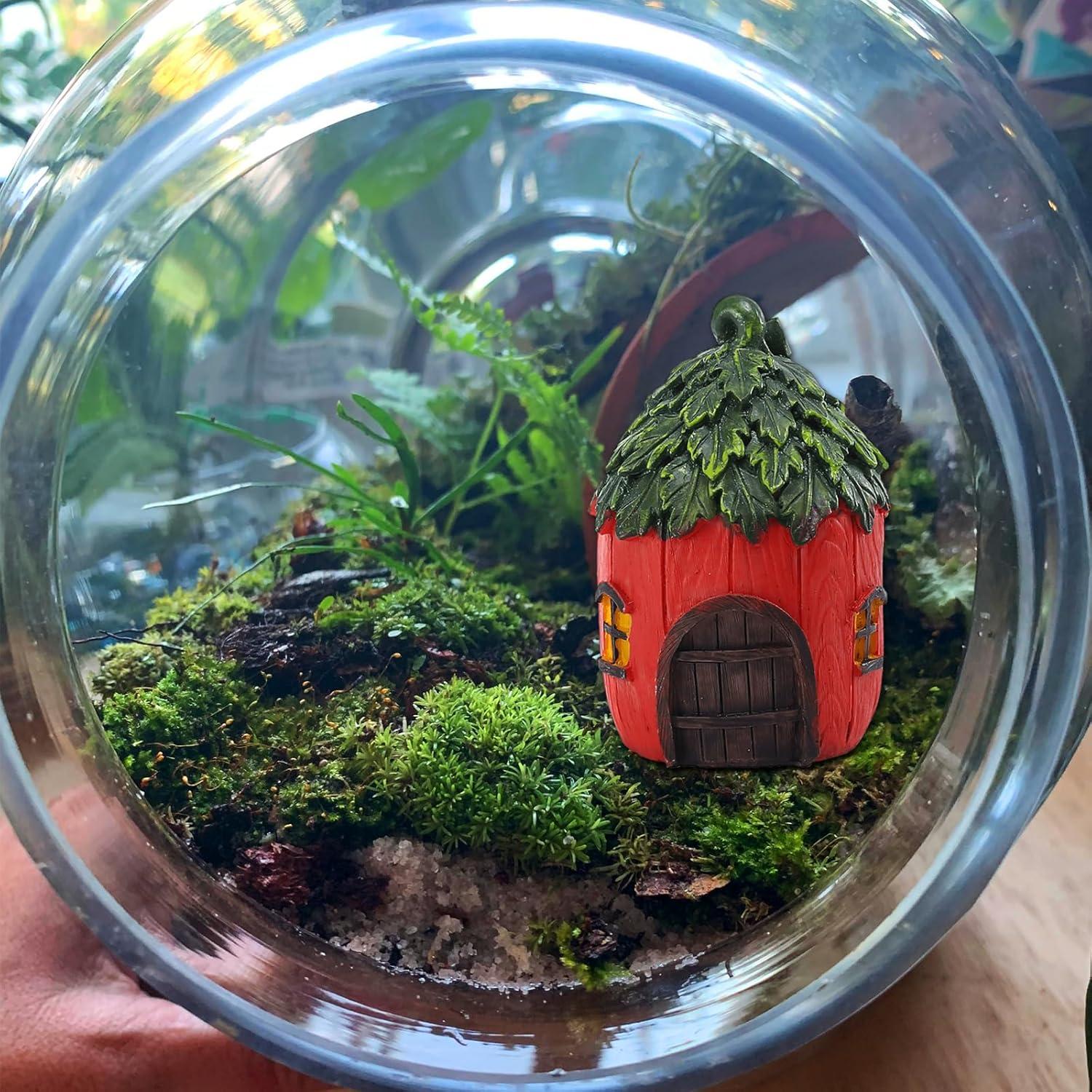 4 Casas de Hadas Miniatura POPKER - Decoración Jardín 5.46cm