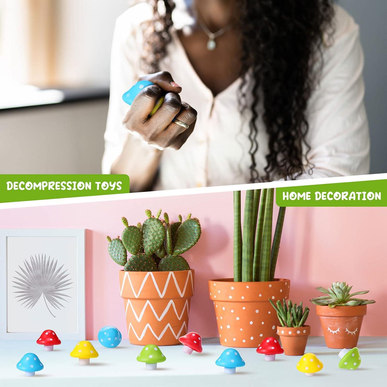 Pelotas Antiestrés Jerify Hongo 20 Pcs 4 cm Colores Brillantes