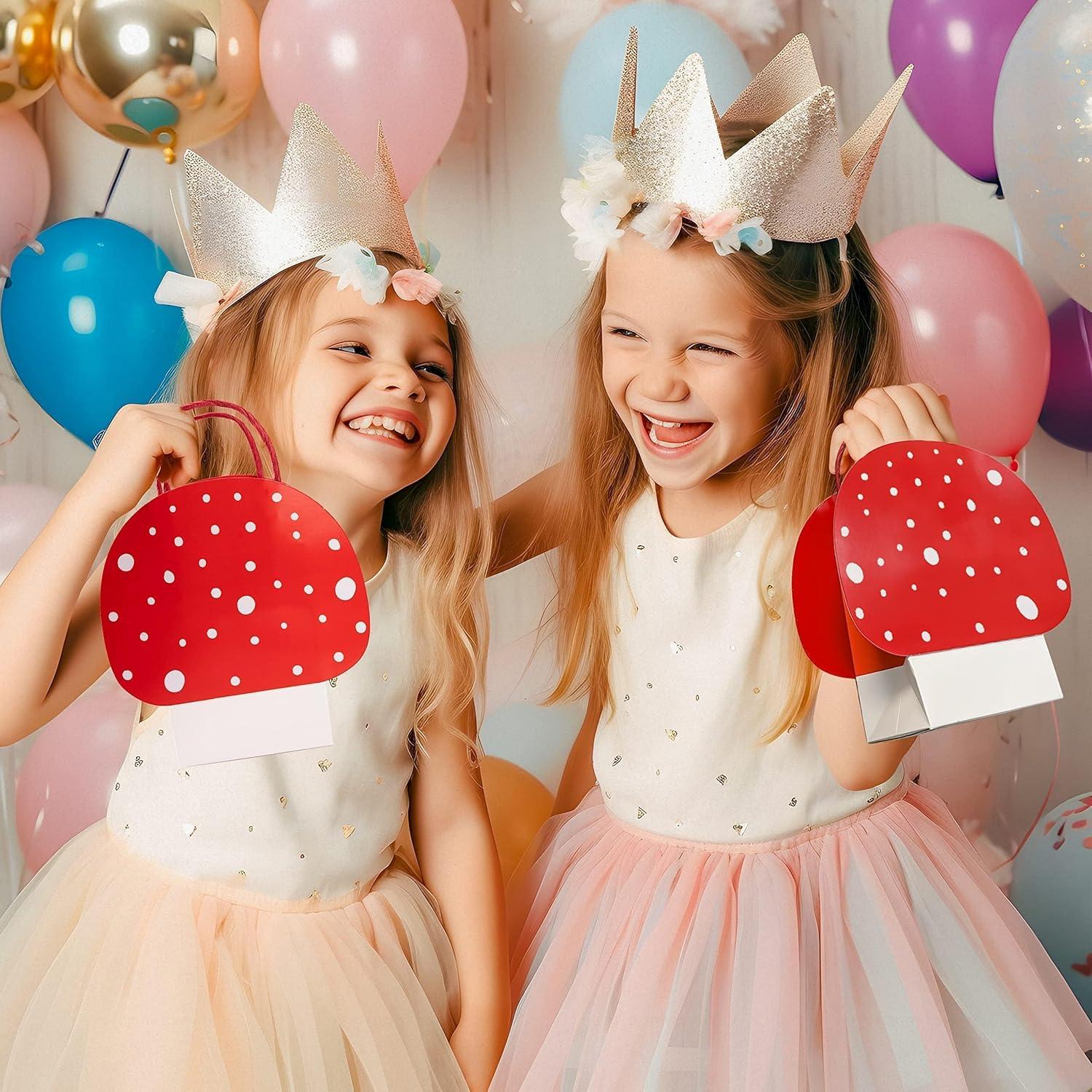 Bolsas de Regalo de Champiñón Cheerland - 8 Pcs para Cumpleaños