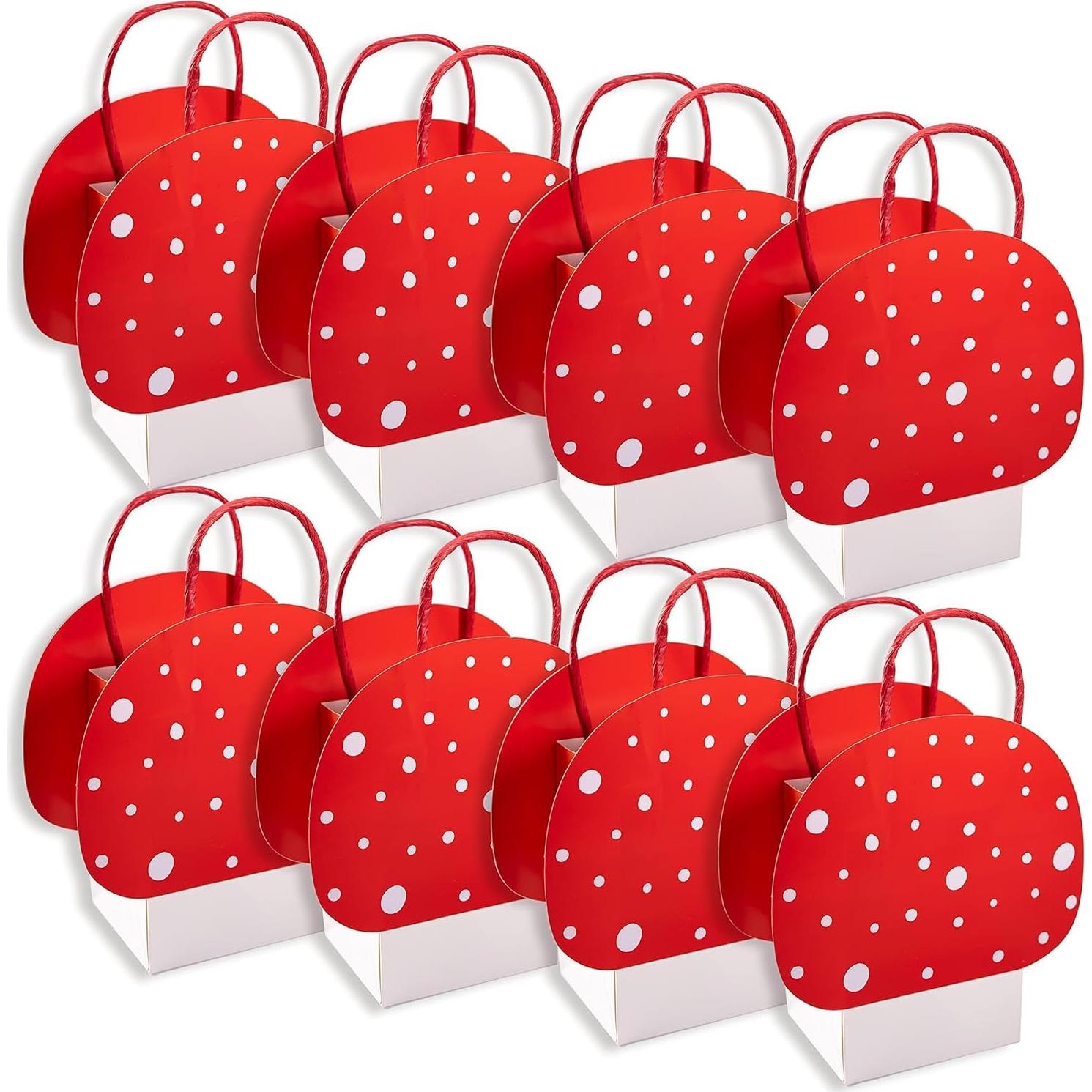 Bolsas de Regalo de Champiñón Cheerland - 8 Pcs para Cumpleaños